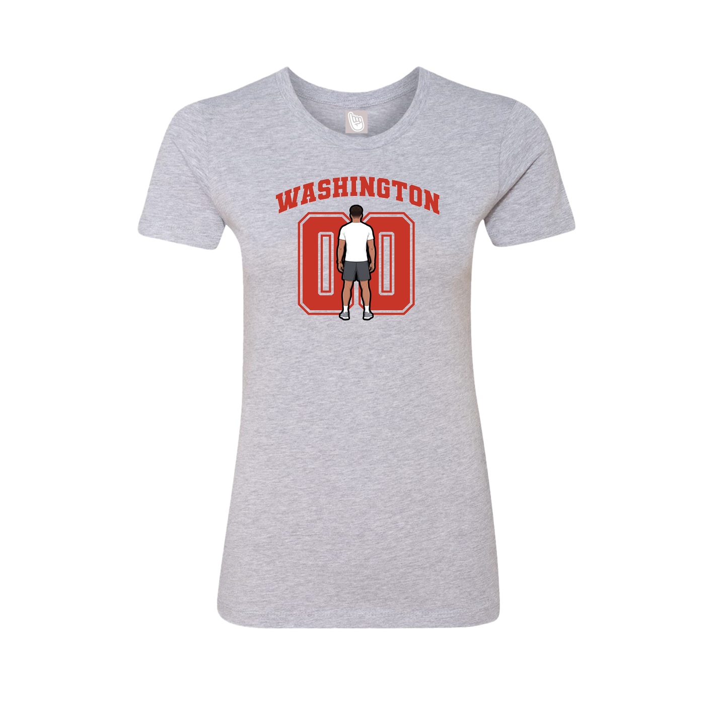 Fitted Women's Tee — Number in Grey