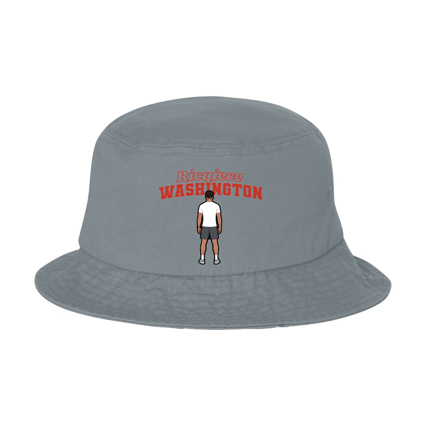 Bucket Cap — Name Arch in Grey