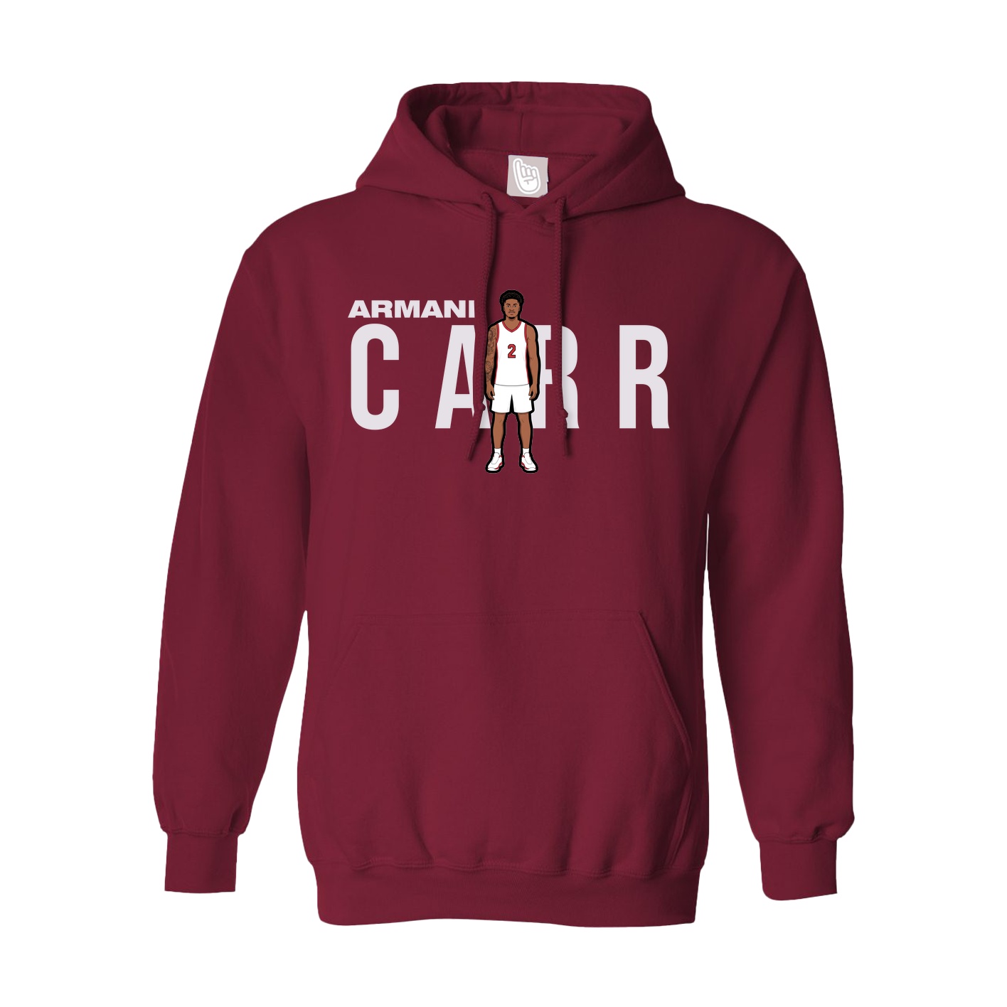 Hoodie — Player Name in Cardinal