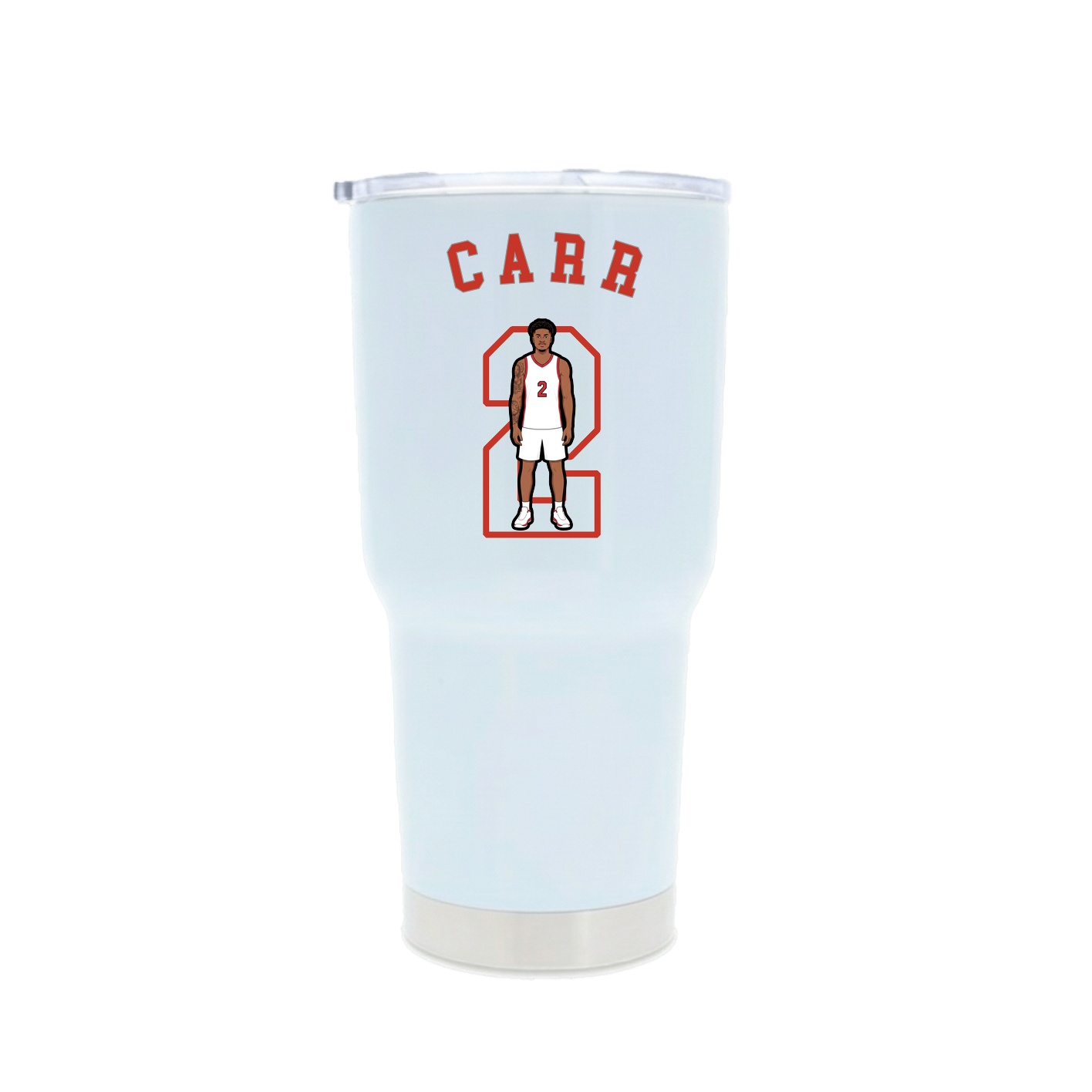 30oz Stainless Steel Tumbler — Shirsey Arch in White