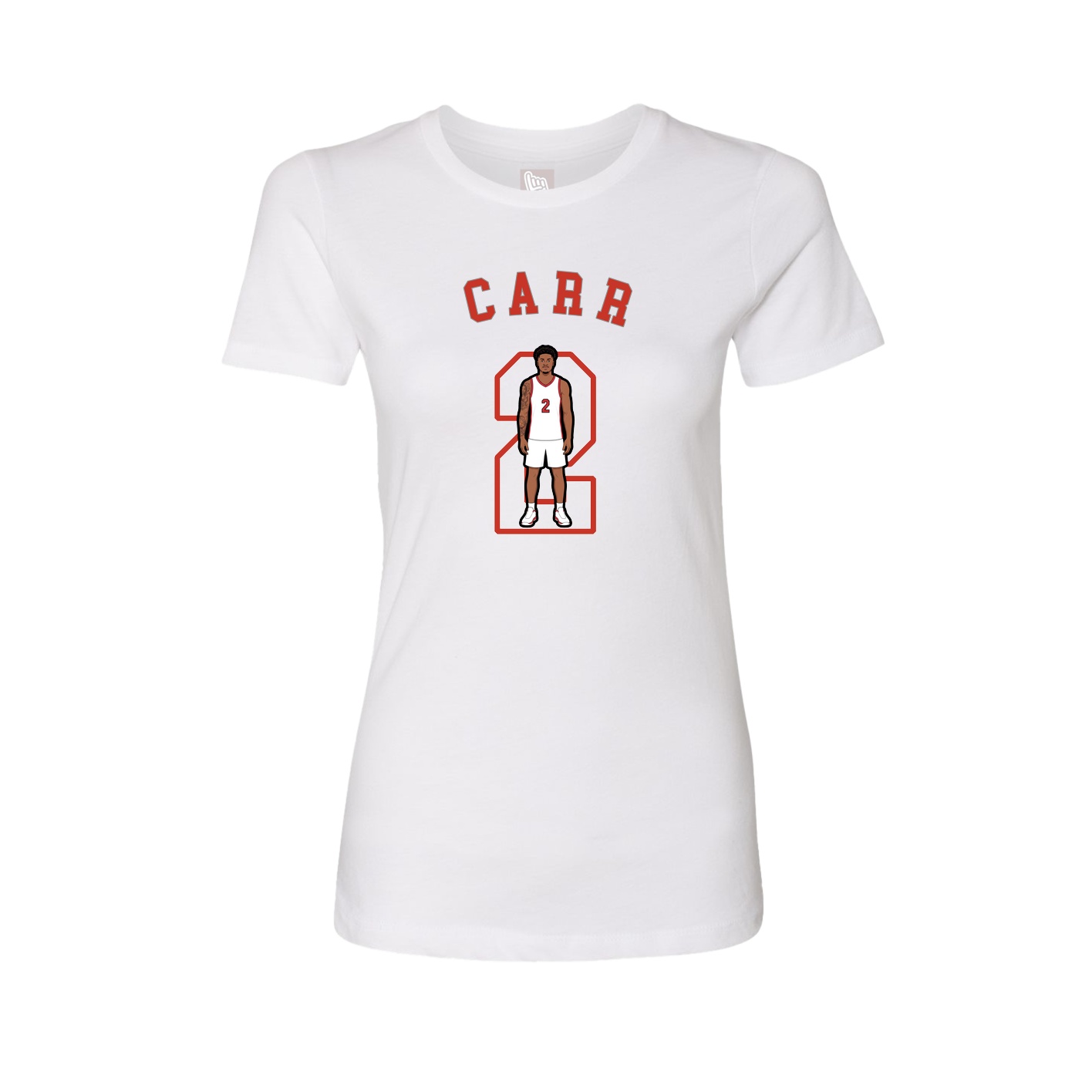 Fitted Women's Tee — Shirsey Arch in White