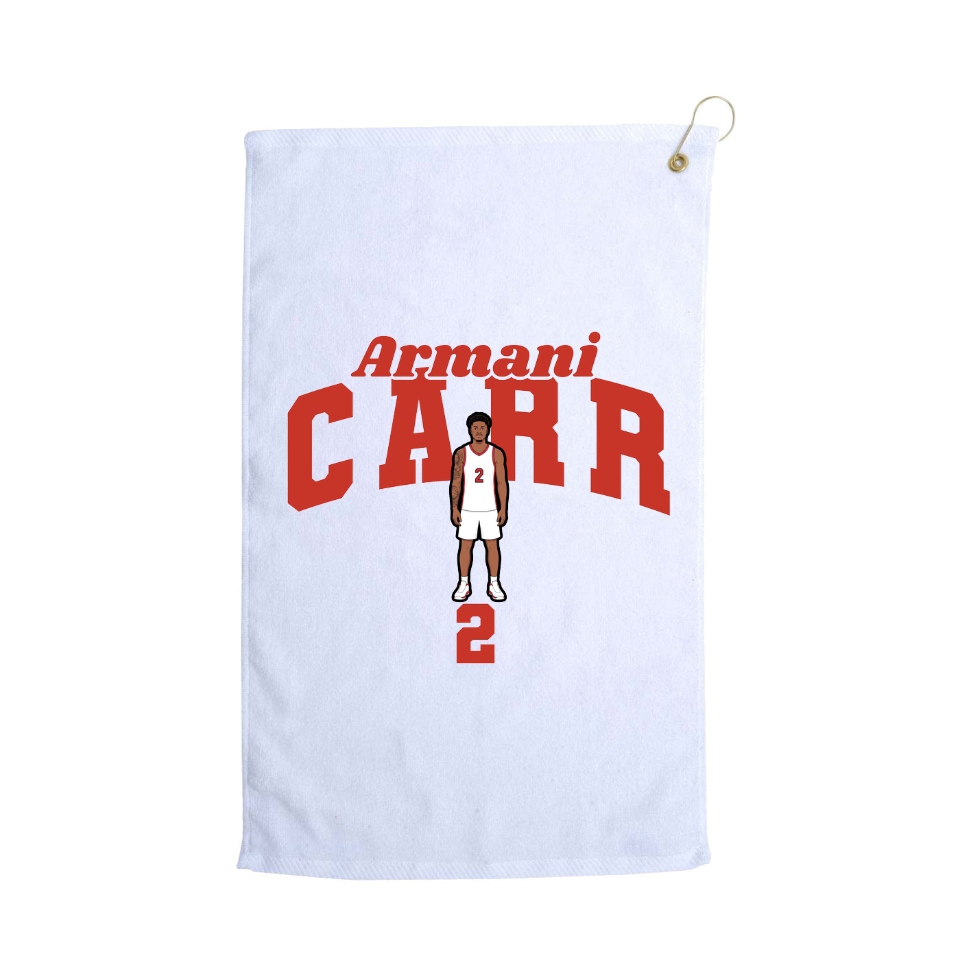 Golf Towel — Signature Arch in White