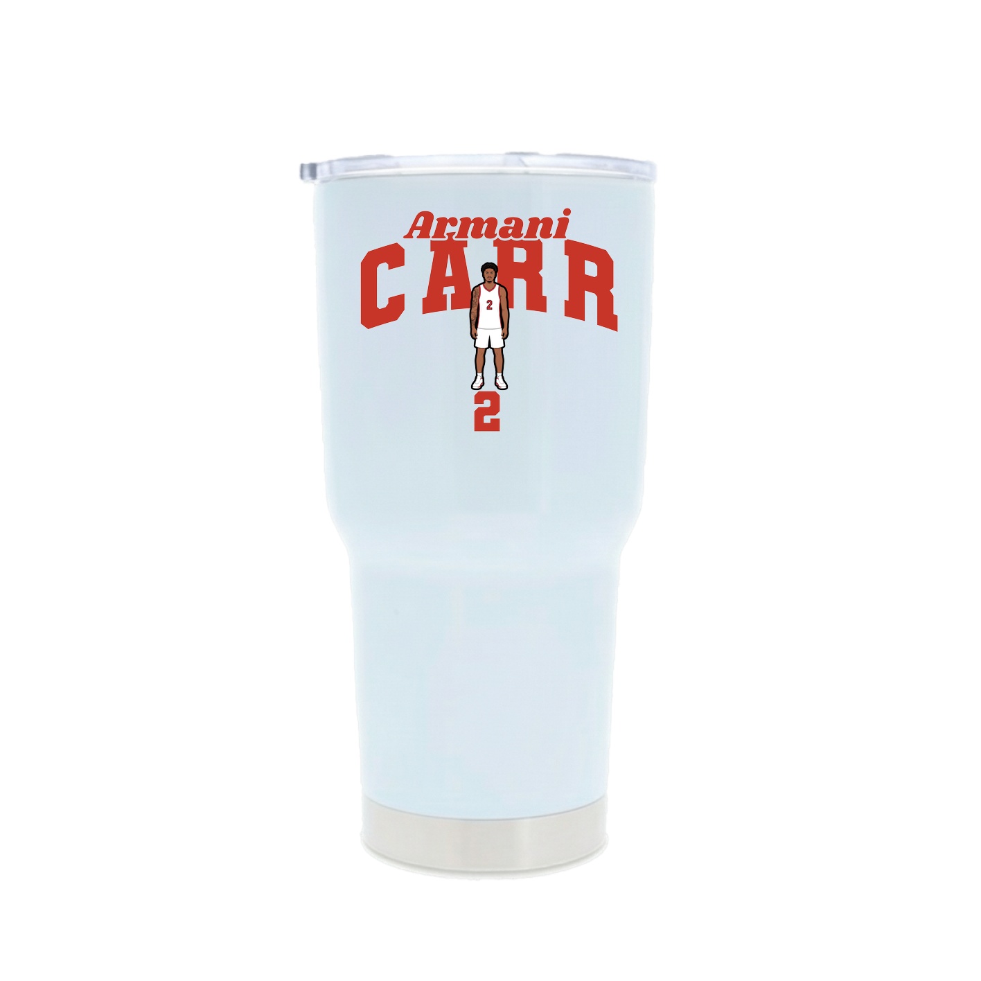 30oz Stainless Steel Tumbler — Signature Arch in White