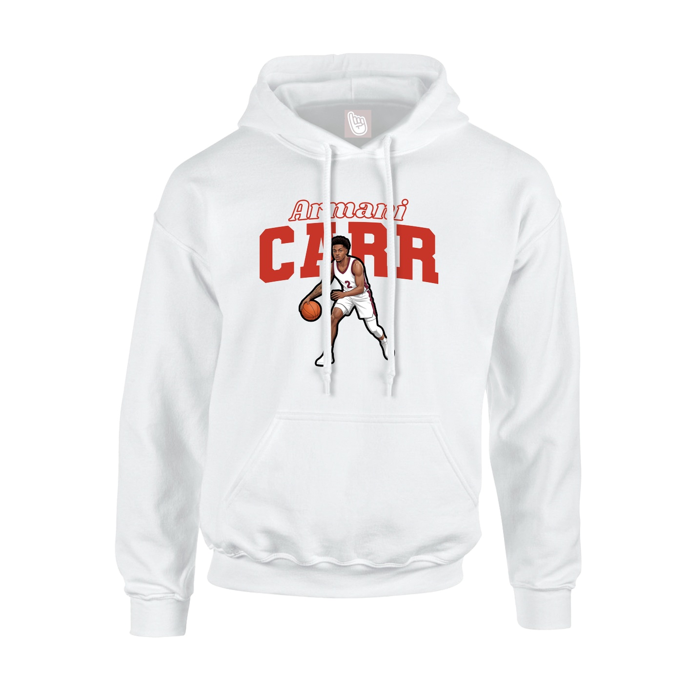 Hoodie — Name Arch in White