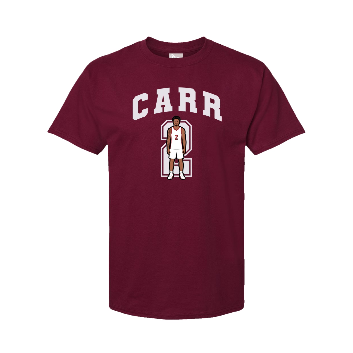 Youth Tee — Number in Cardinal