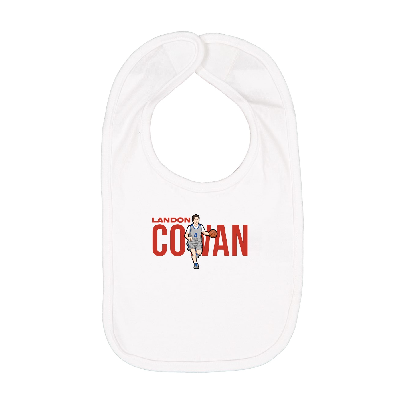Infant Bib — Player Name in White