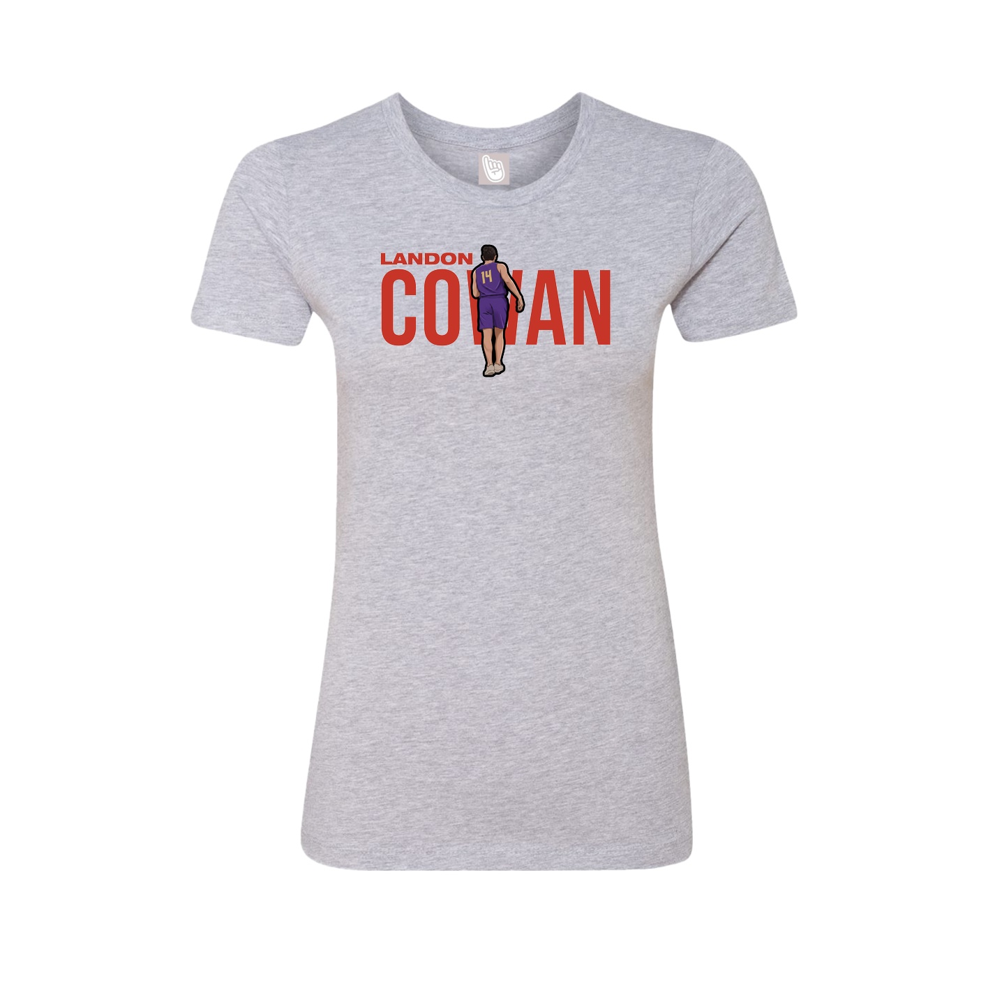 Fitted Women's Tee — Player Name in Grey