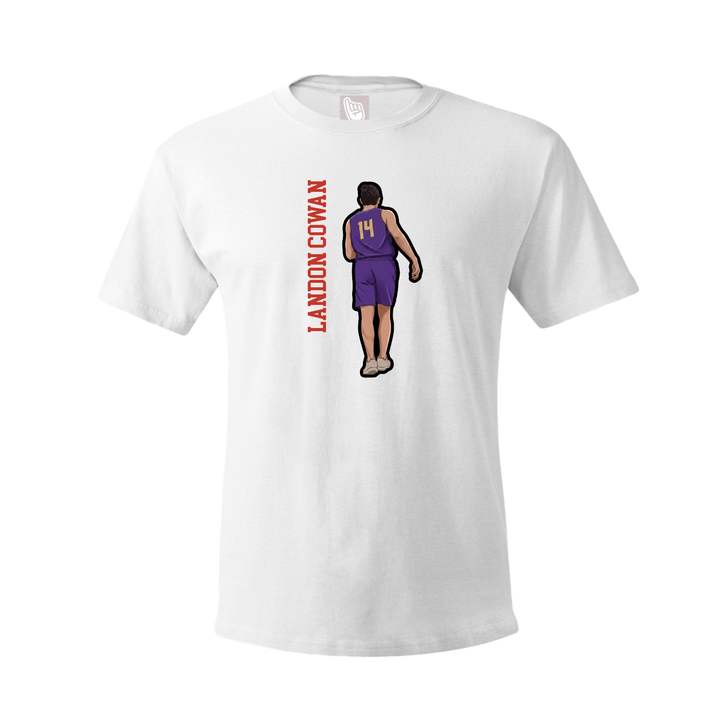 Youth Tee — Name Vertical in White