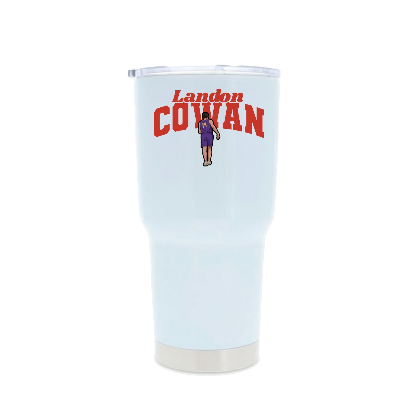 30oz Stainless Steel Tumbler — Signature Arch in White