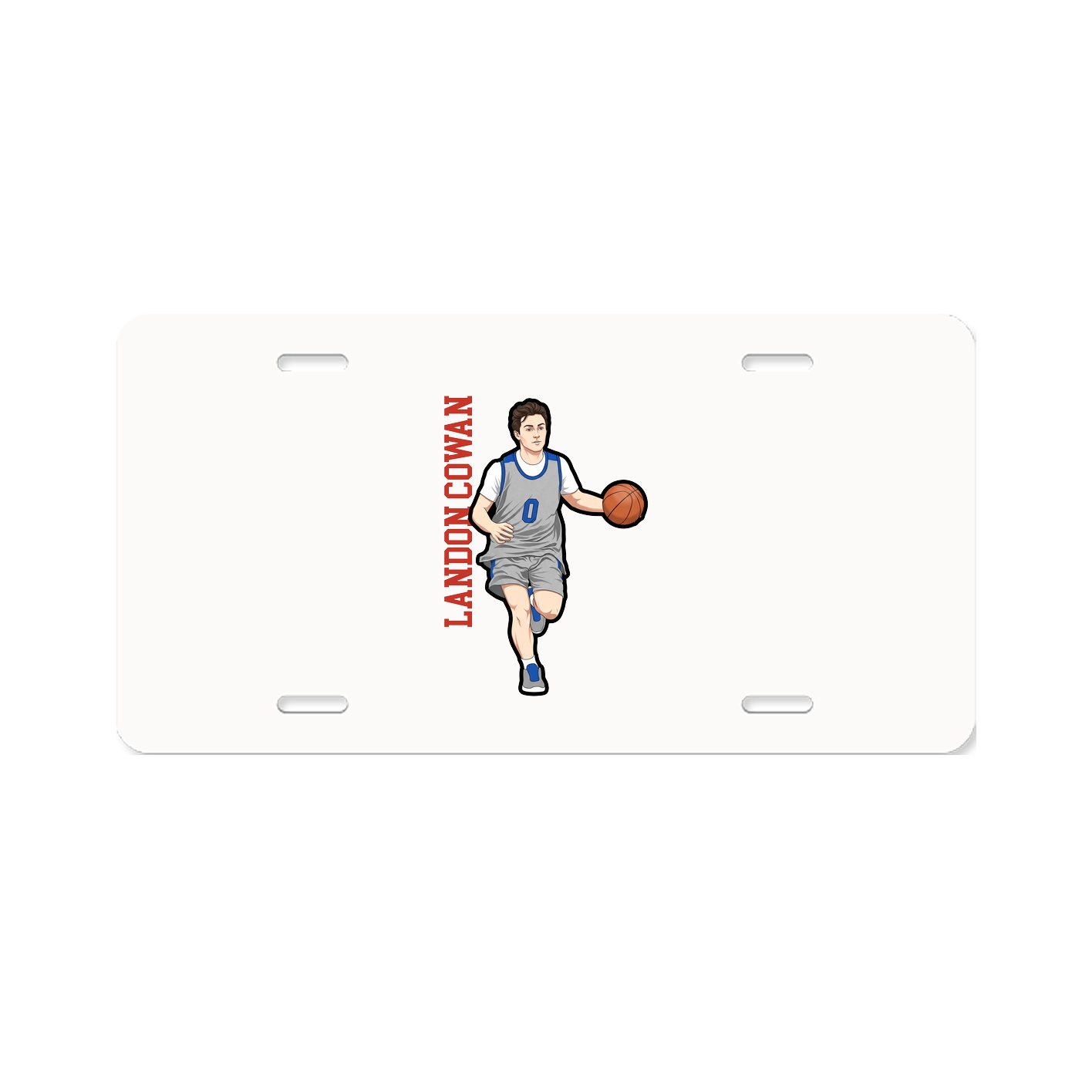 License Plate — Name Vertical in Classic