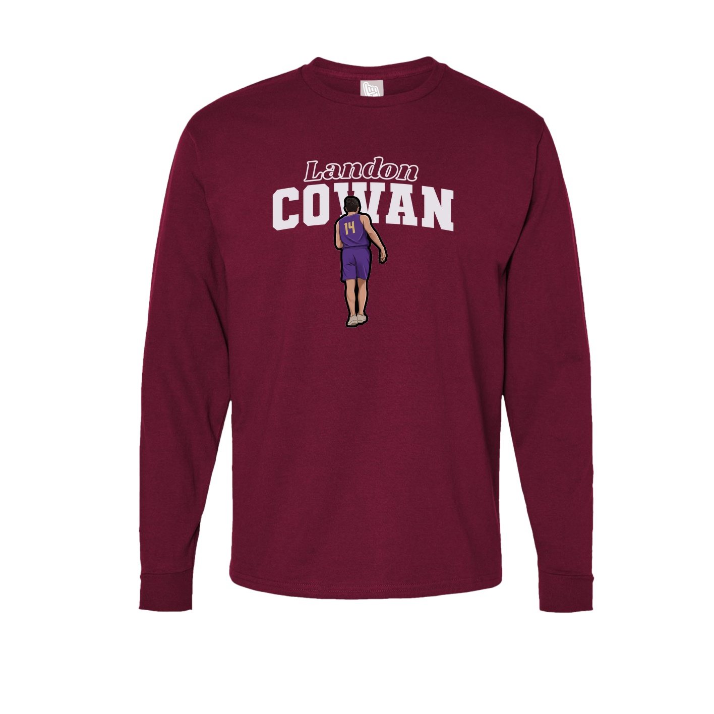 Long Sleeve Tee — Name Arch in Cardinal