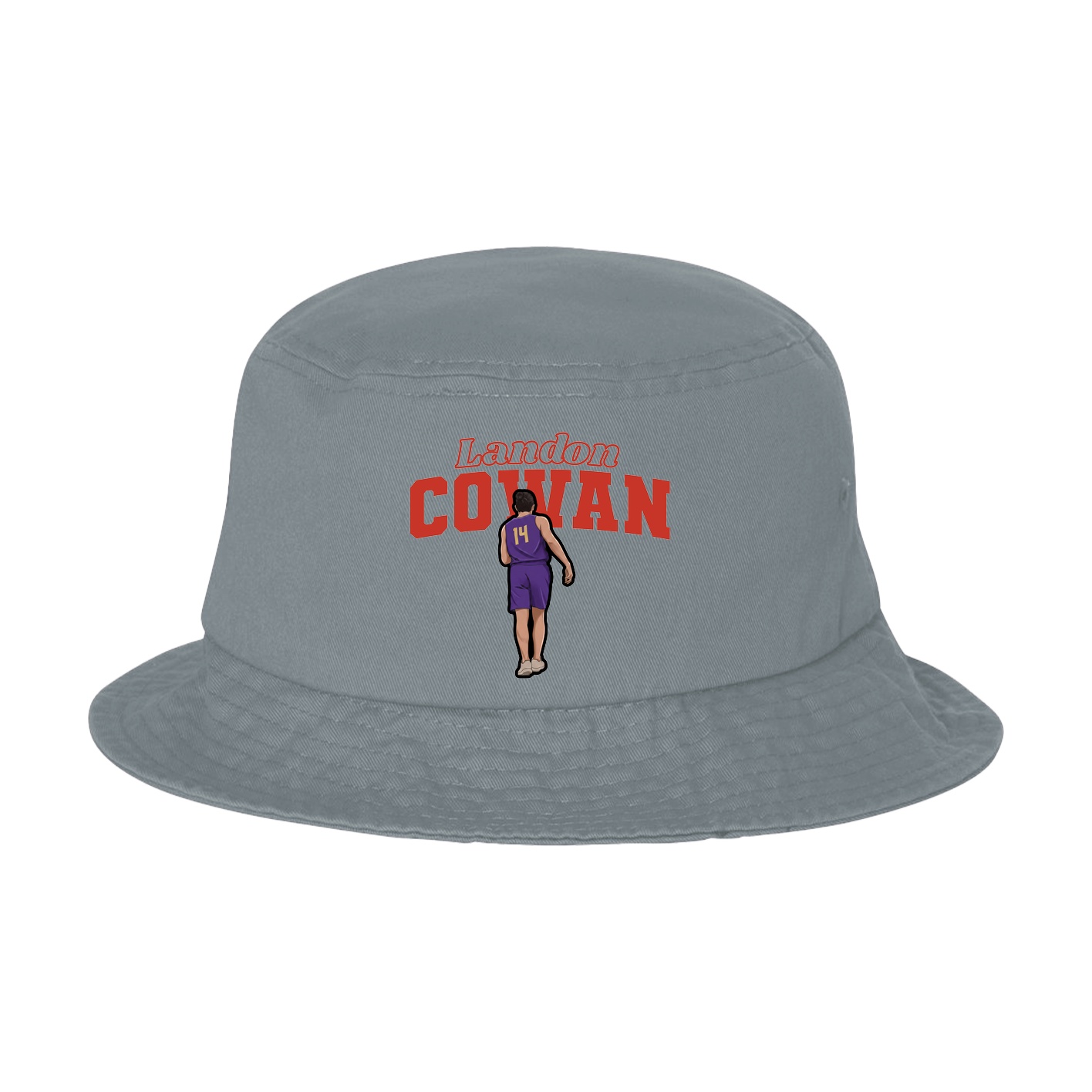 Bucket Cap — Name Arch in Grey