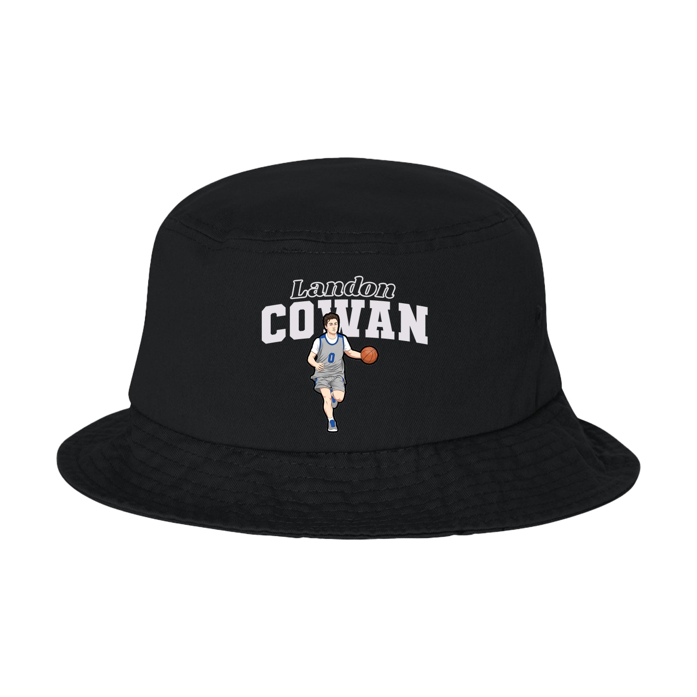 Bucket Cap — Name Arch in Black