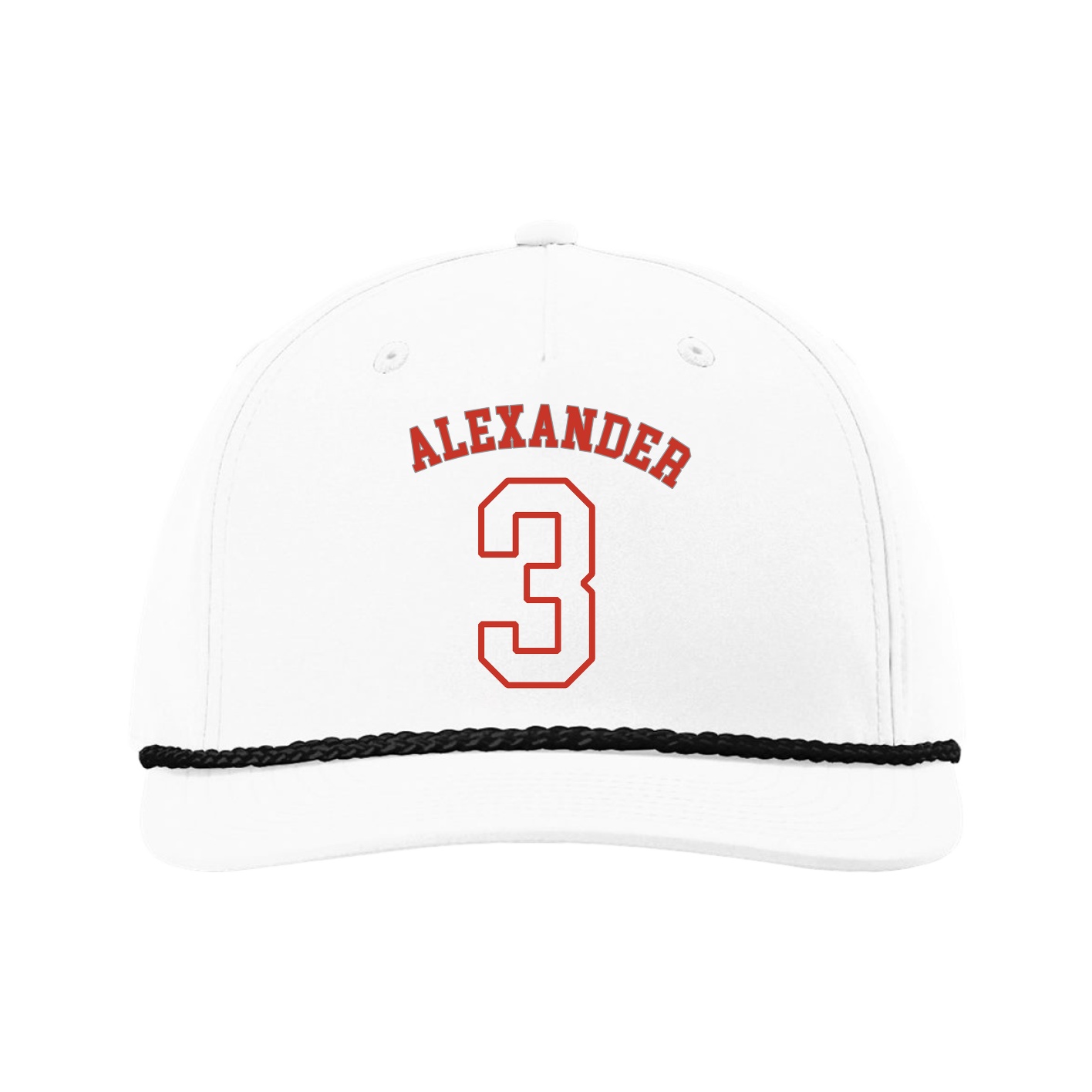 Five-Panel Classic Rope Cap — Shirsey Arch in White