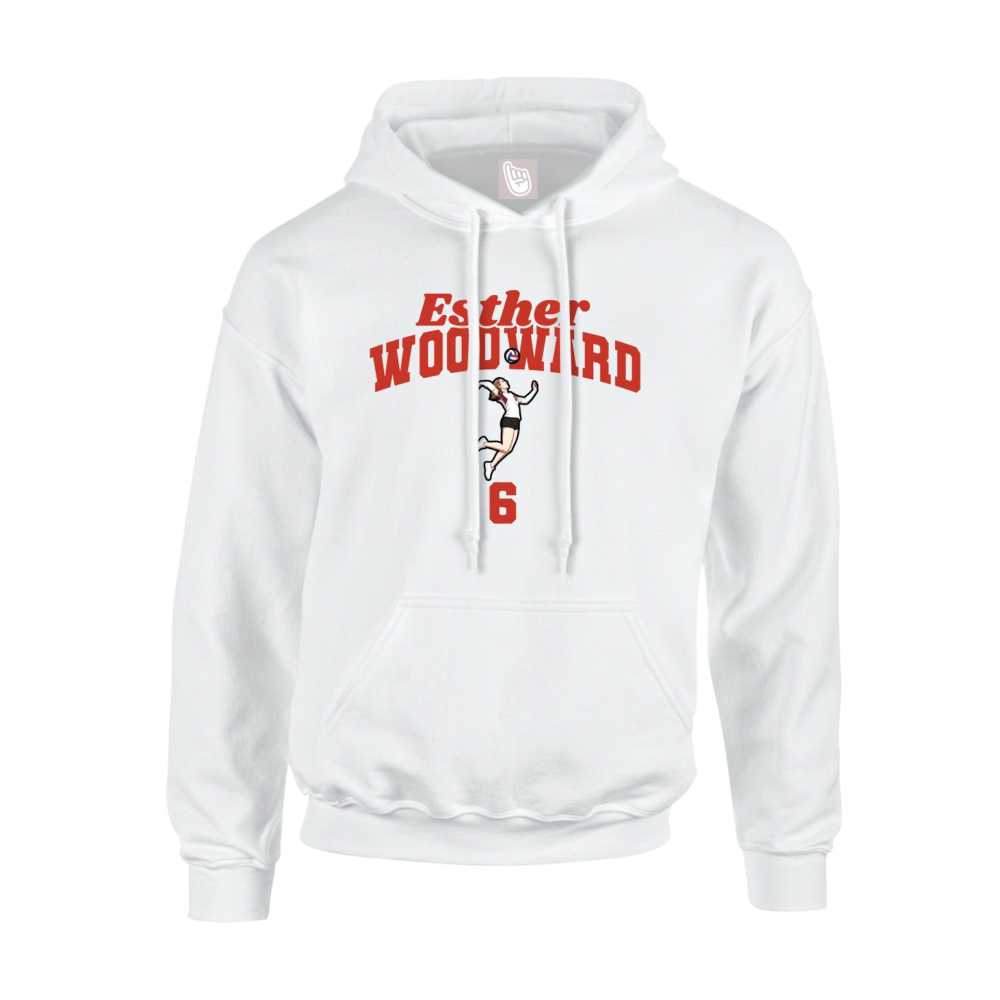 Hoodie — Signature Arch in White
