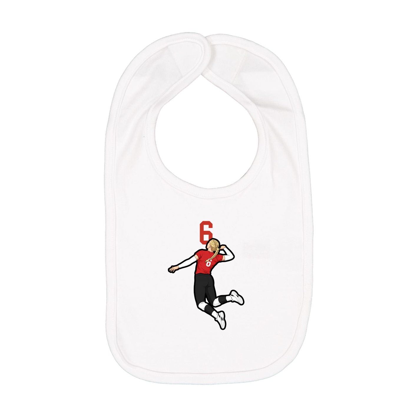Infant Bib — Number Top in White
