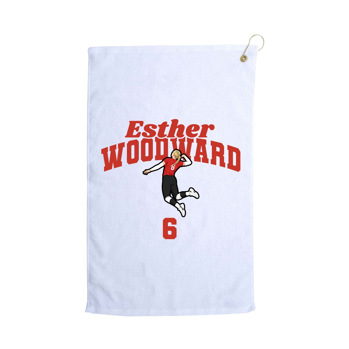 Golf Towel — Signature Arch in White