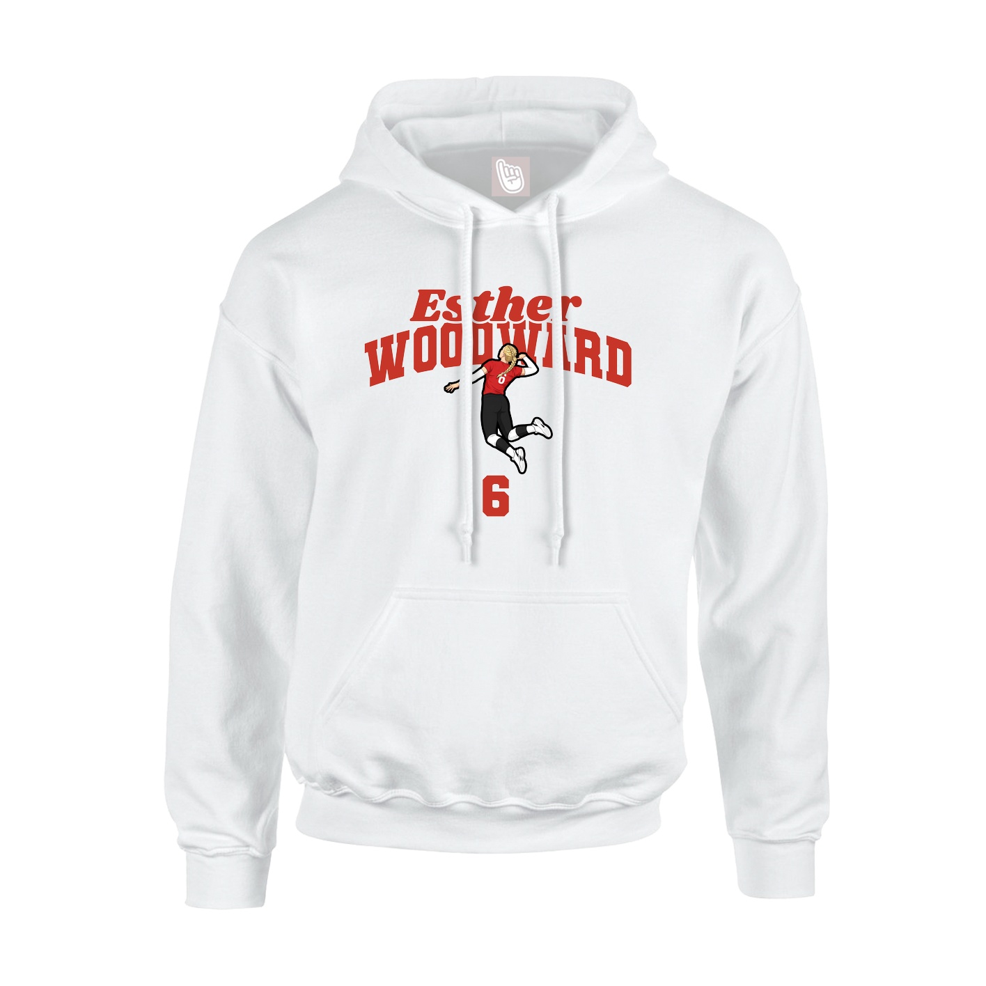 Hoodie — Signature Arch in White