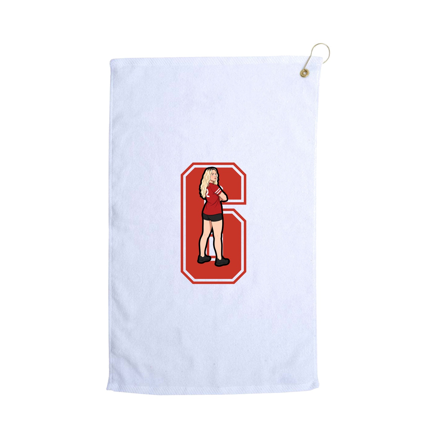 Golf Towel — Number in White