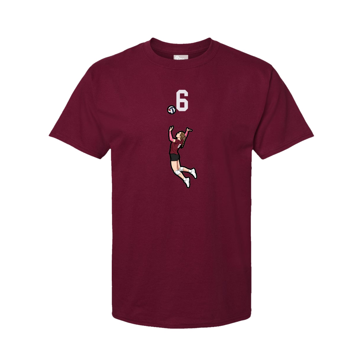 Tee — Number Top in Cardinal