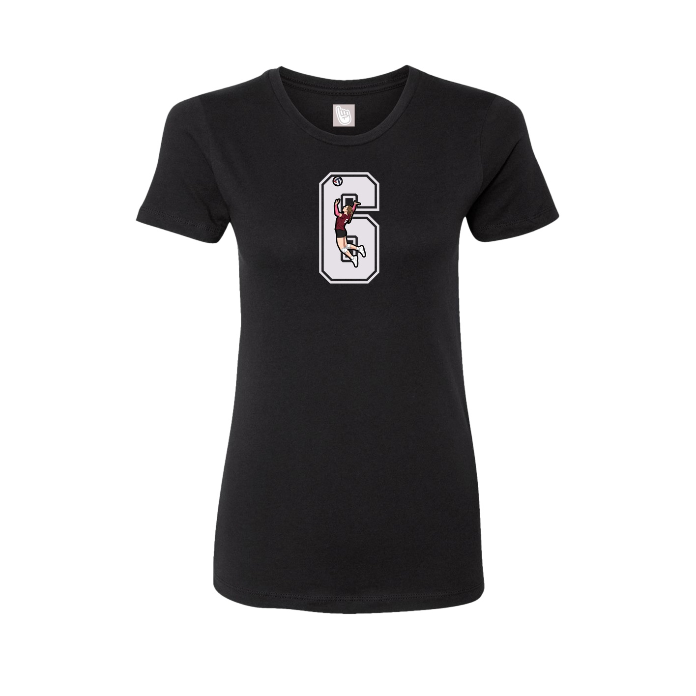 Womens Tee — Number in Black