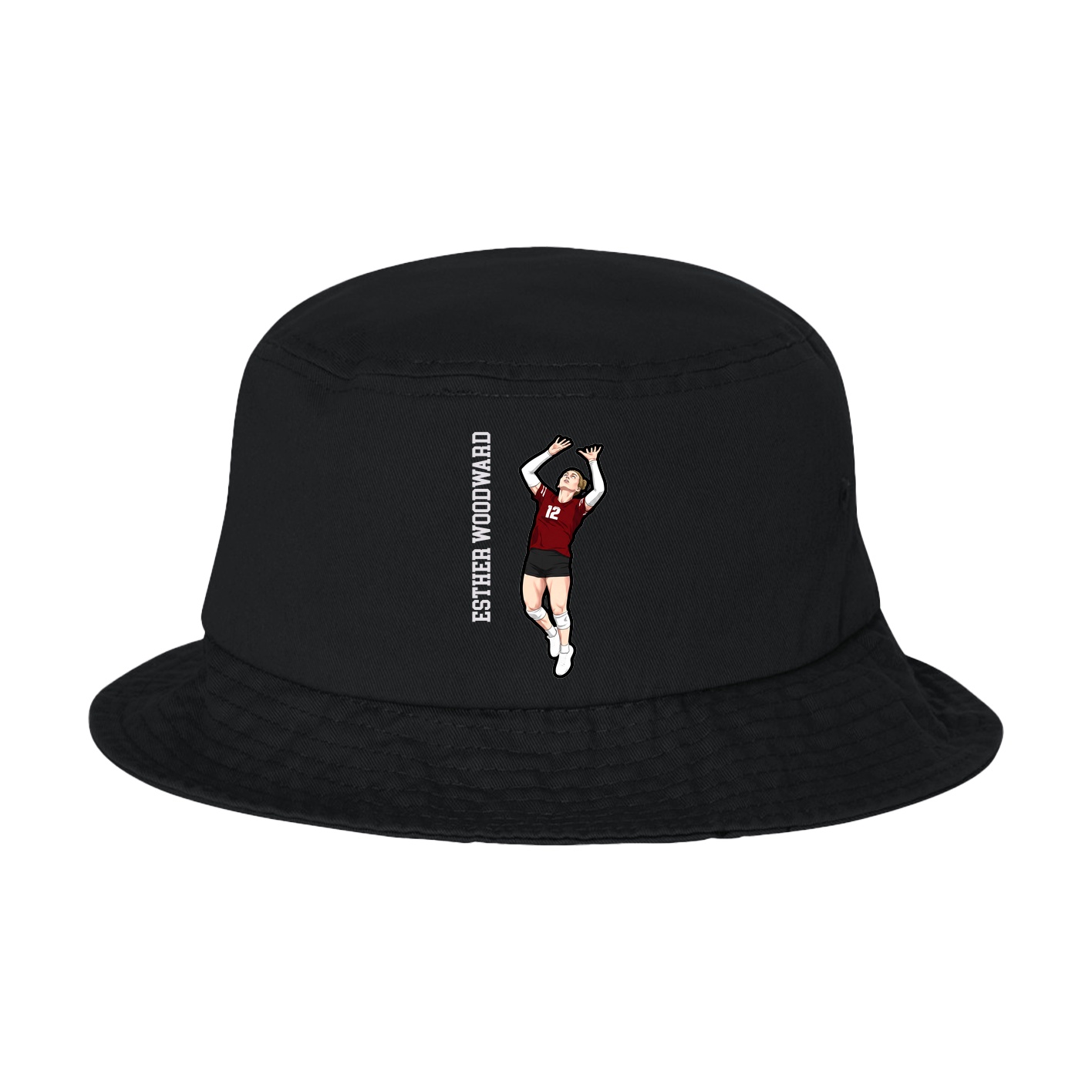 Bucket Cap — Name Vertical in Black