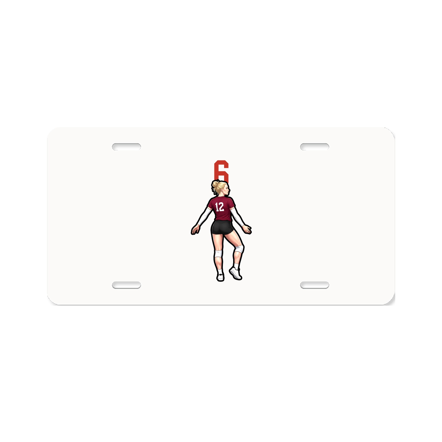 License Plate — Number Top in Classic