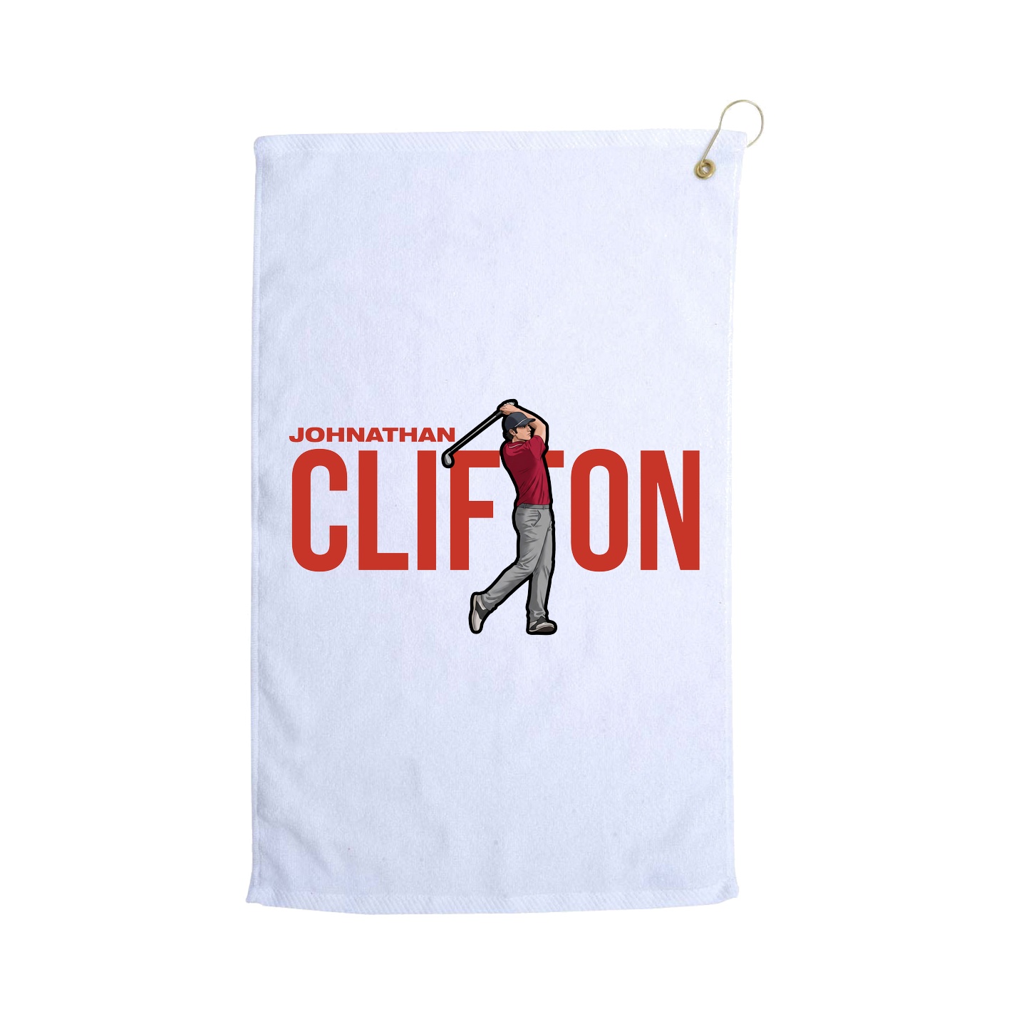 Golf Towel — Player Name in White