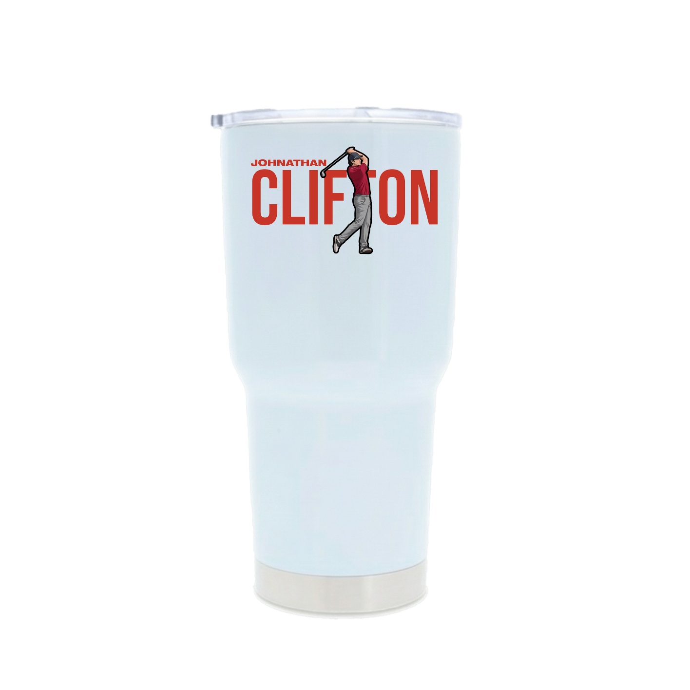 30oz Stainless Steel Tumbler — Player Name in White