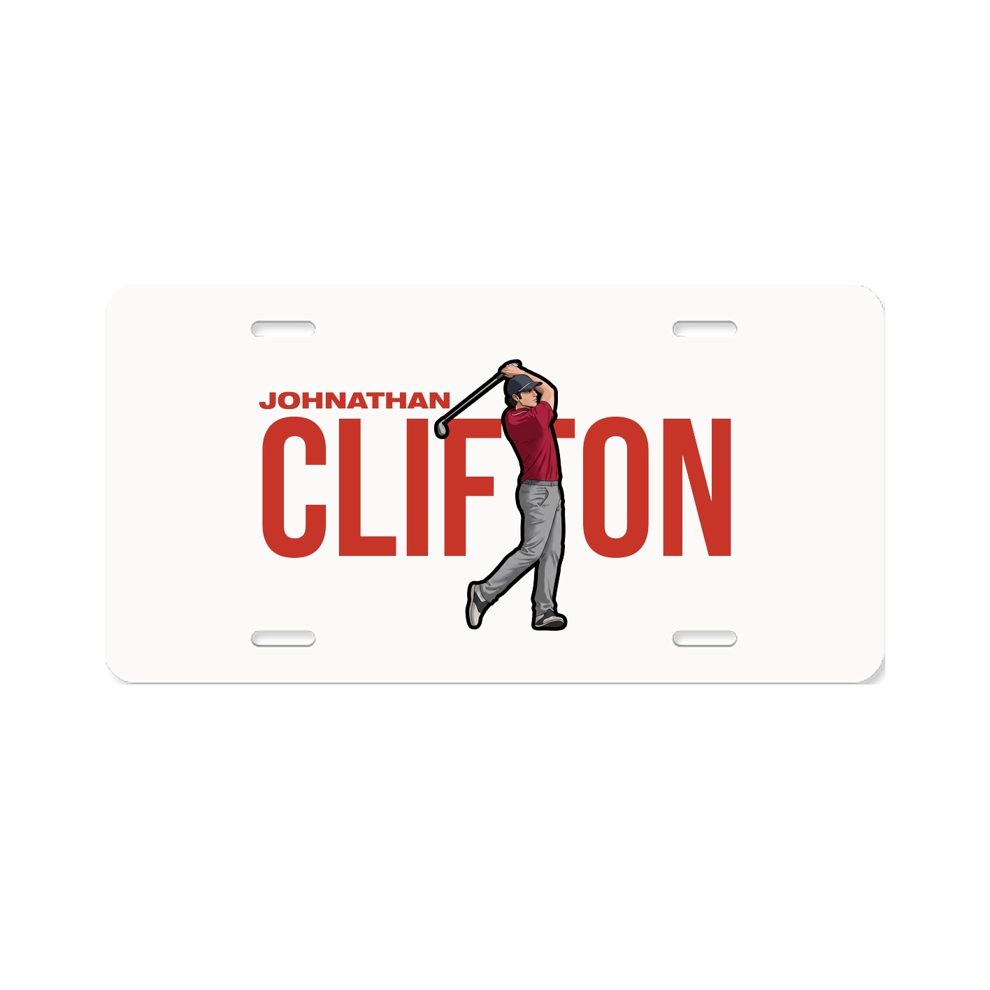 License Plate — Player Name in Classic