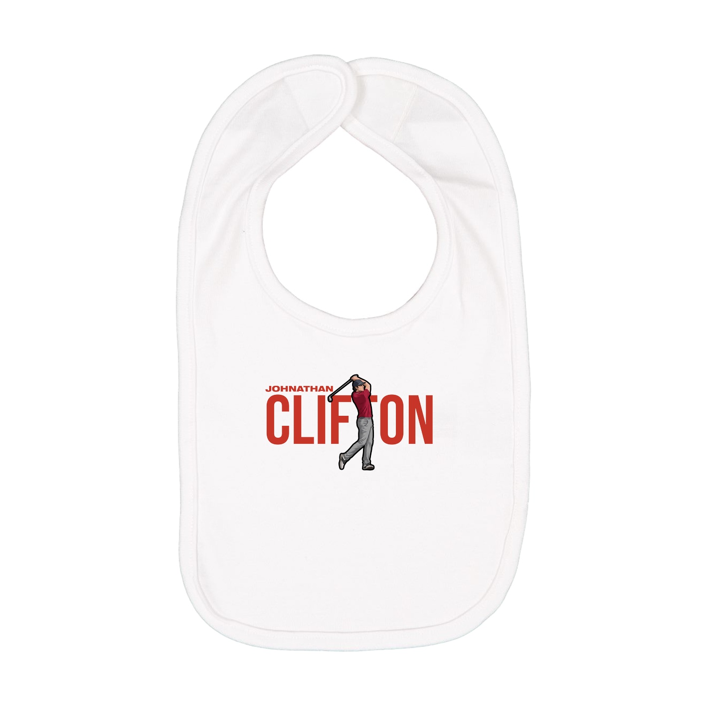Infant Bib — Player Name in White