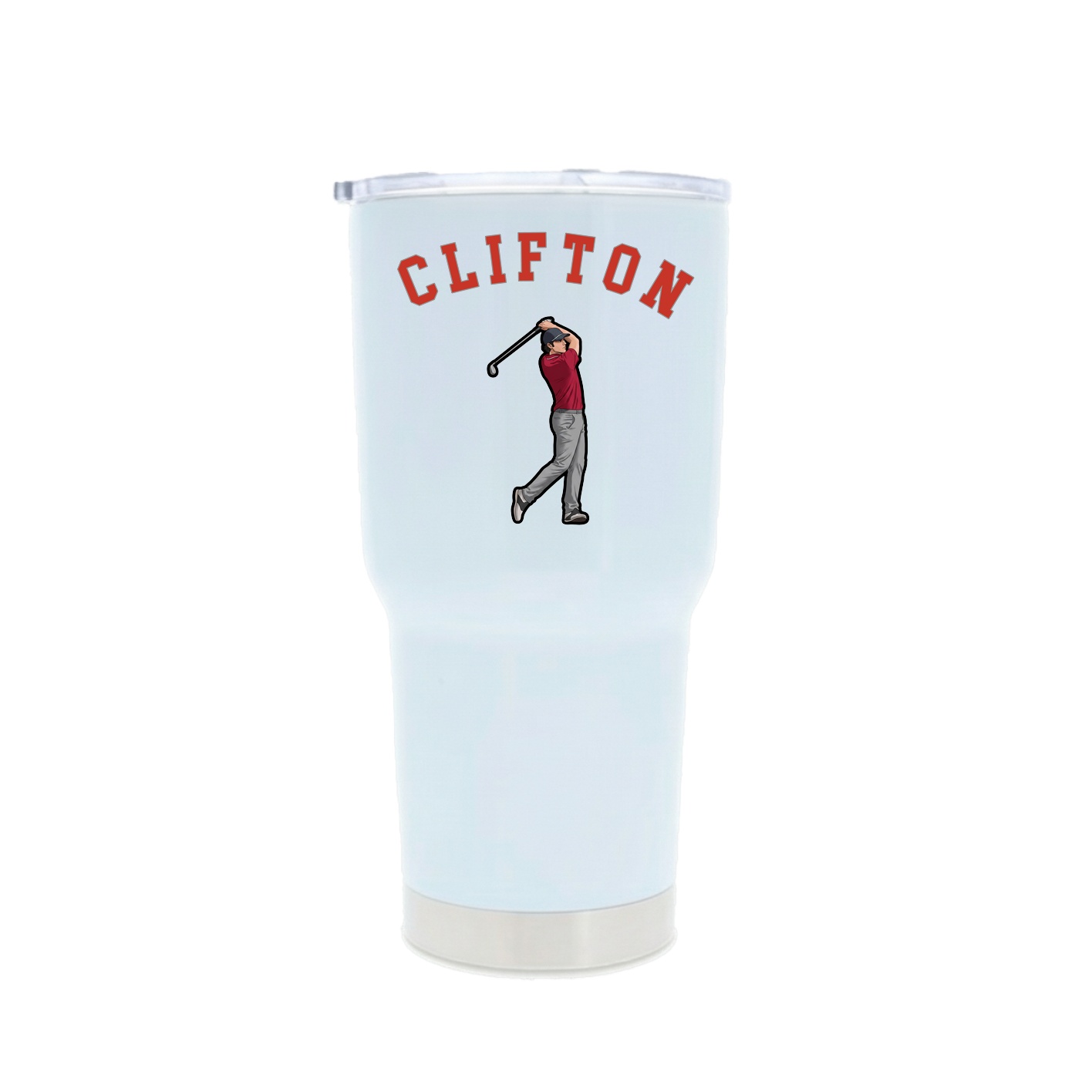 30oz Stainless Steel Tumbler — Shirsey Arch in White
