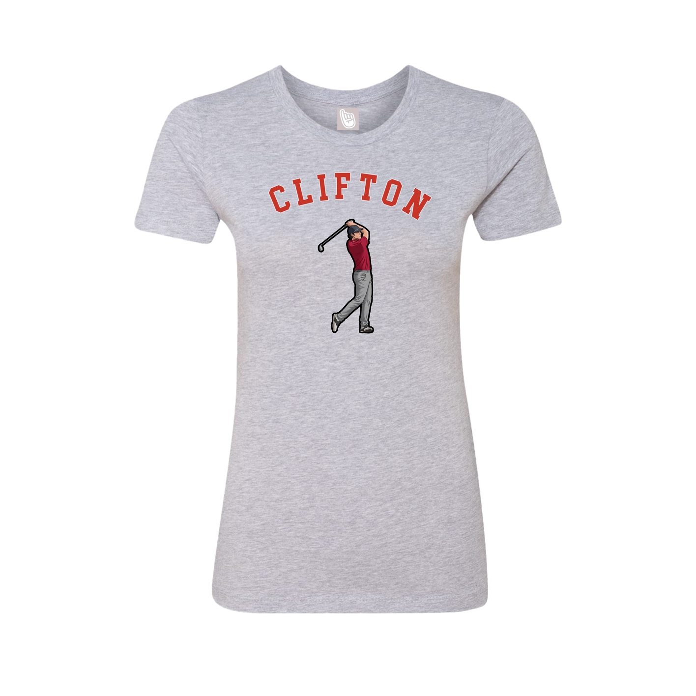 Fitted Women's Tee — Shirsey Arch in Grey