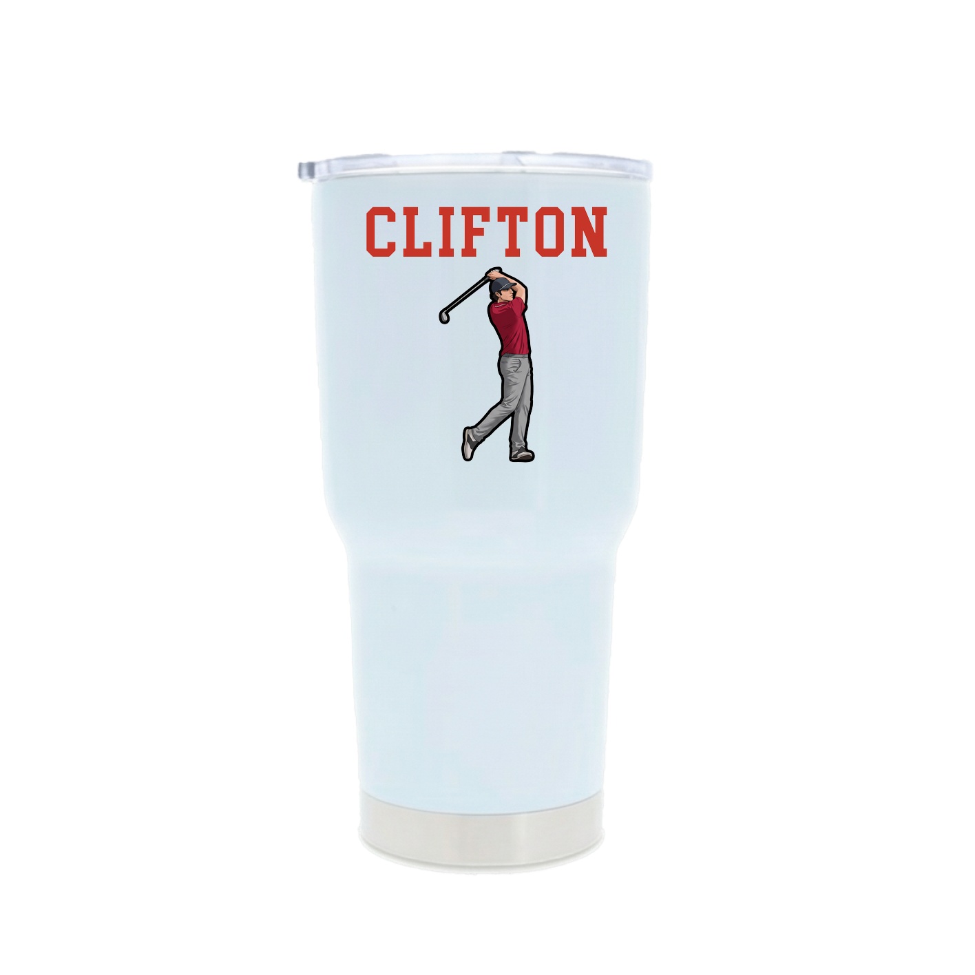30oz Stainless Steel Tumbler — Shirsey in White