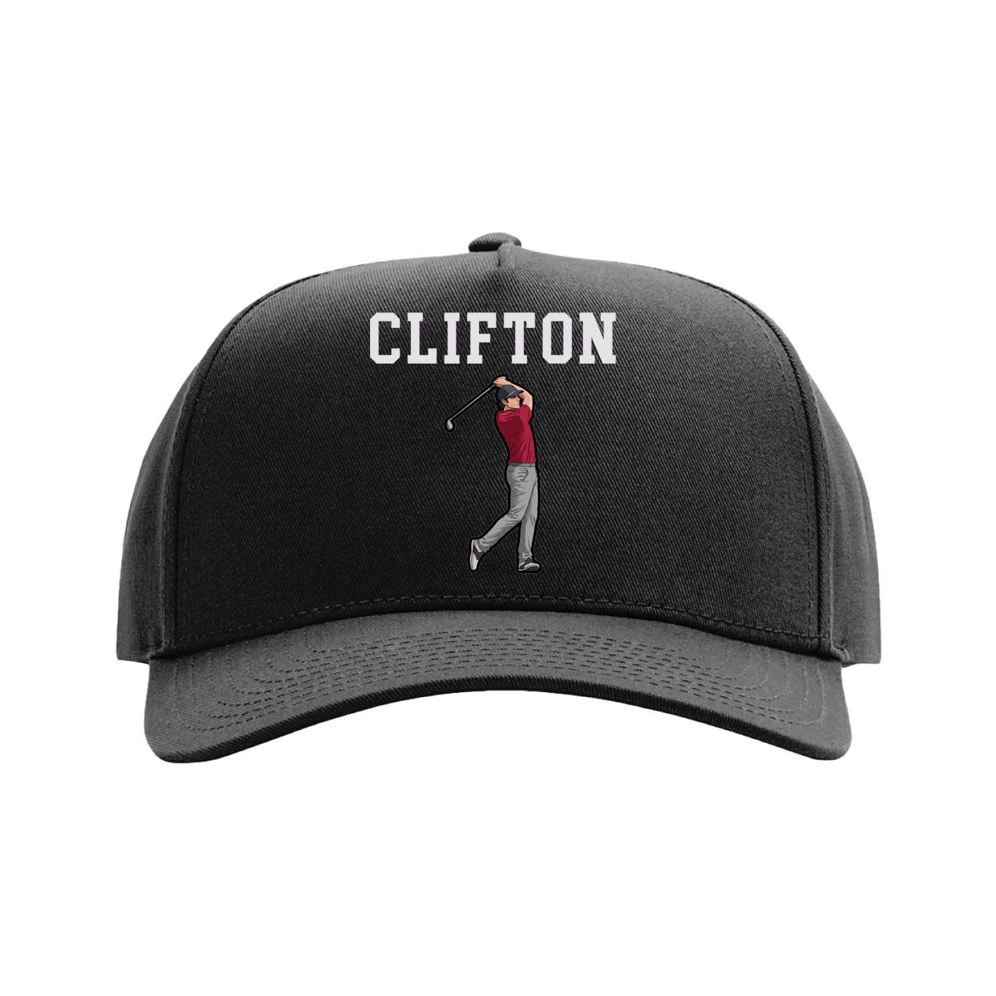 Full Fabric Five-Panel Champ Cap — Shirsey in Black