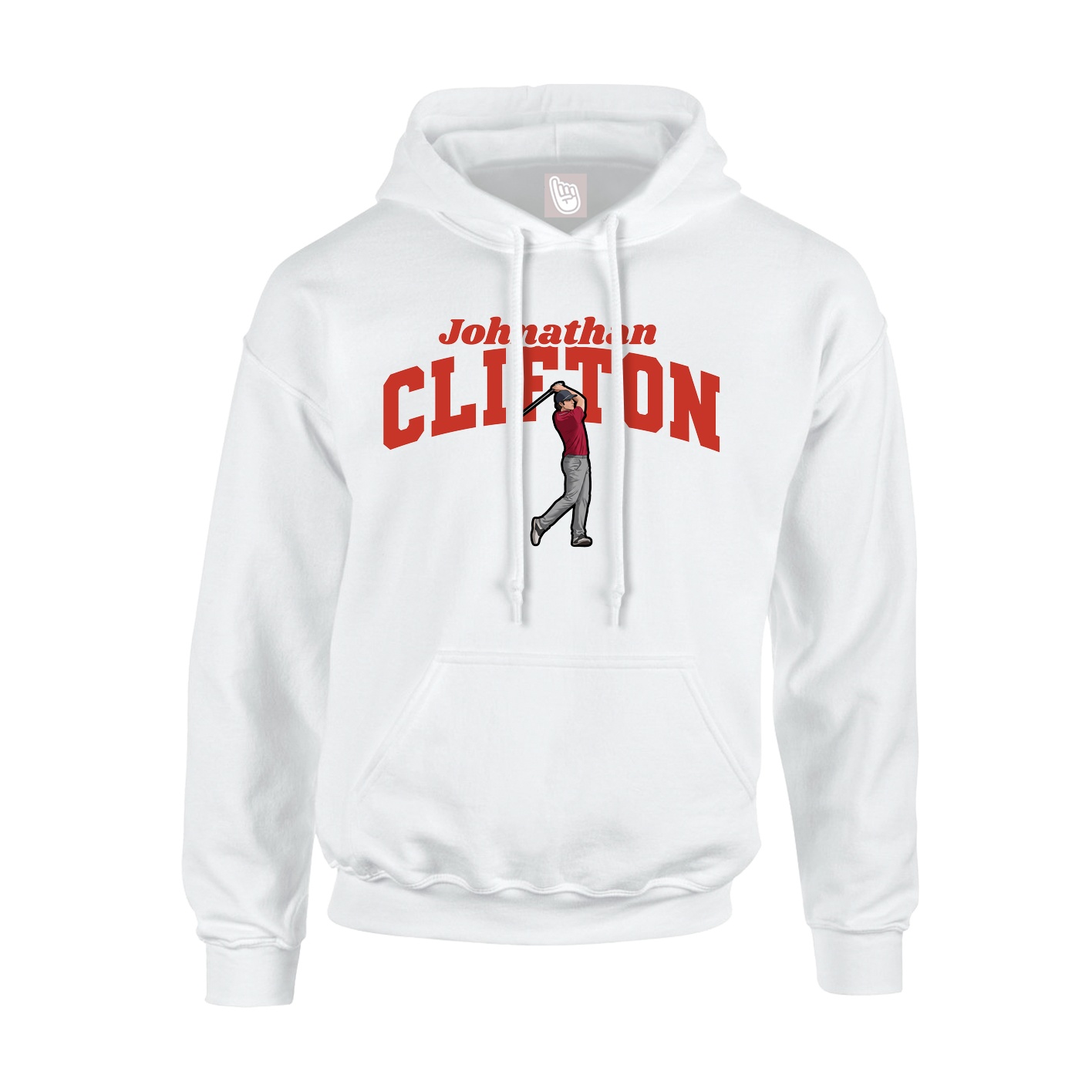 Hoodie — Signature Arch in White