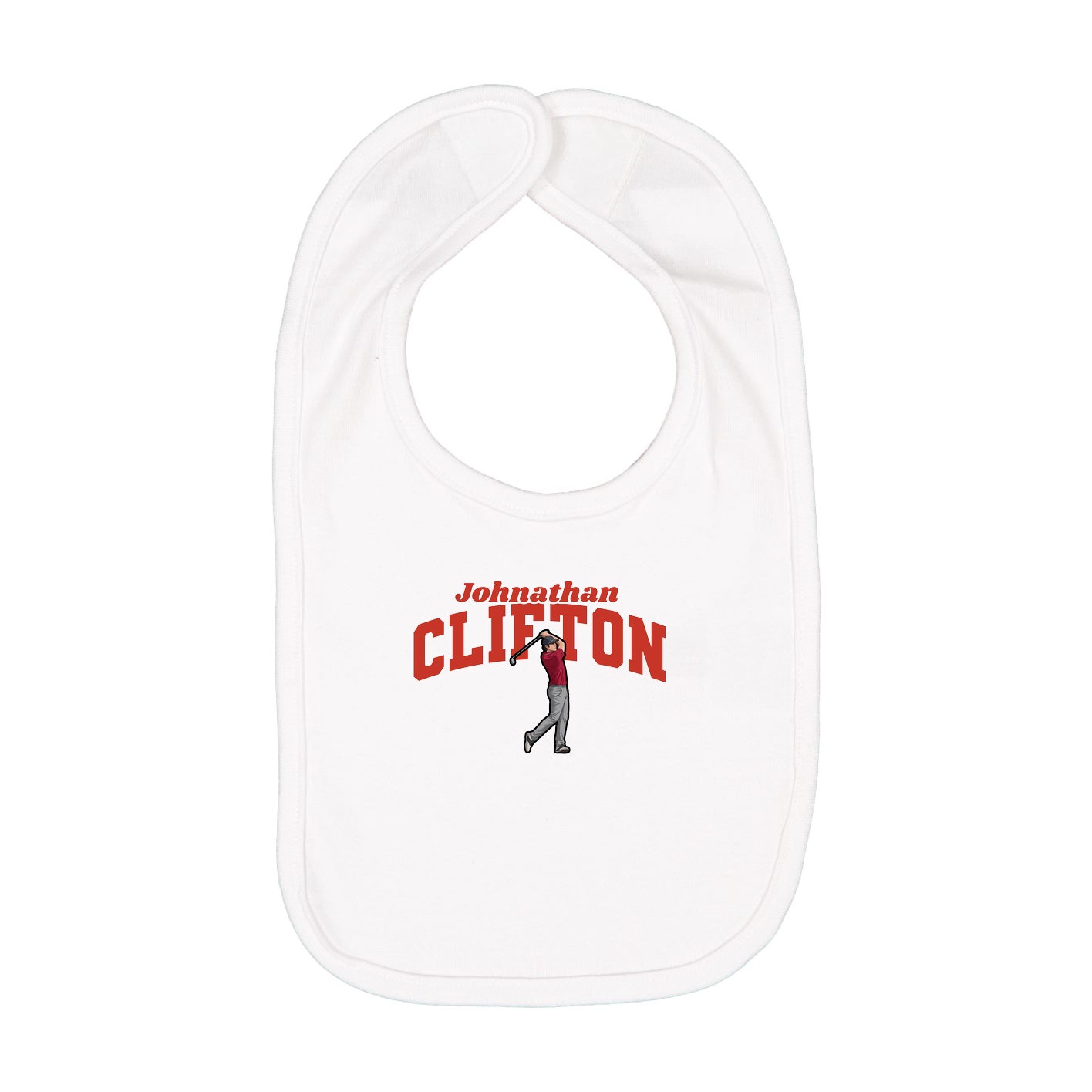 Infant Bib — Signature Arch in White