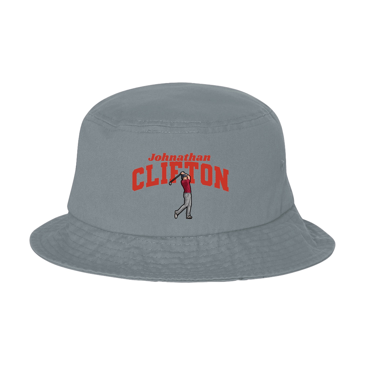 Bucket Cap — Signature Arch in Grey