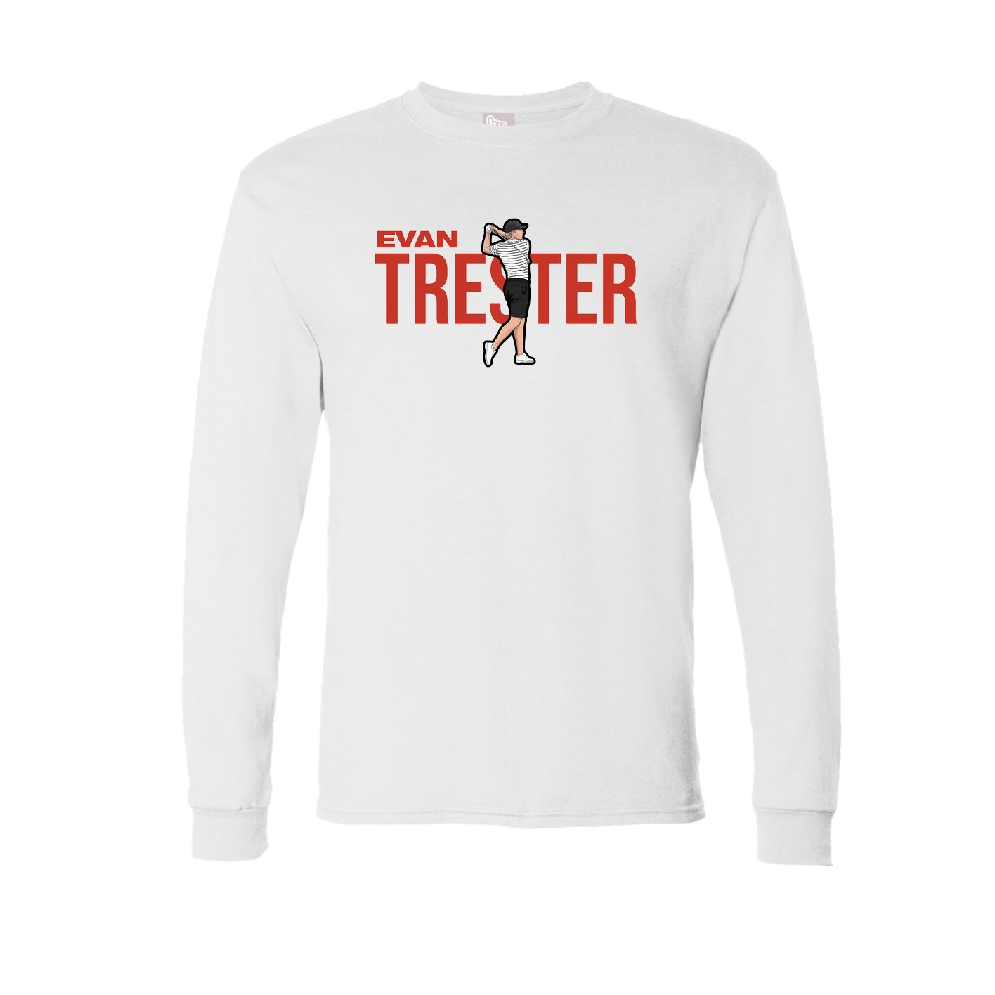 Long Sleeve Tee — Player Name in White