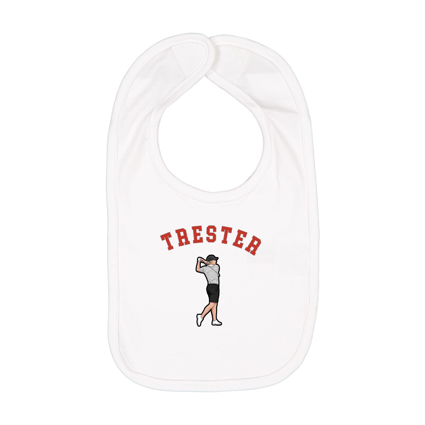 Infant Bib — Shirsey Arch in White