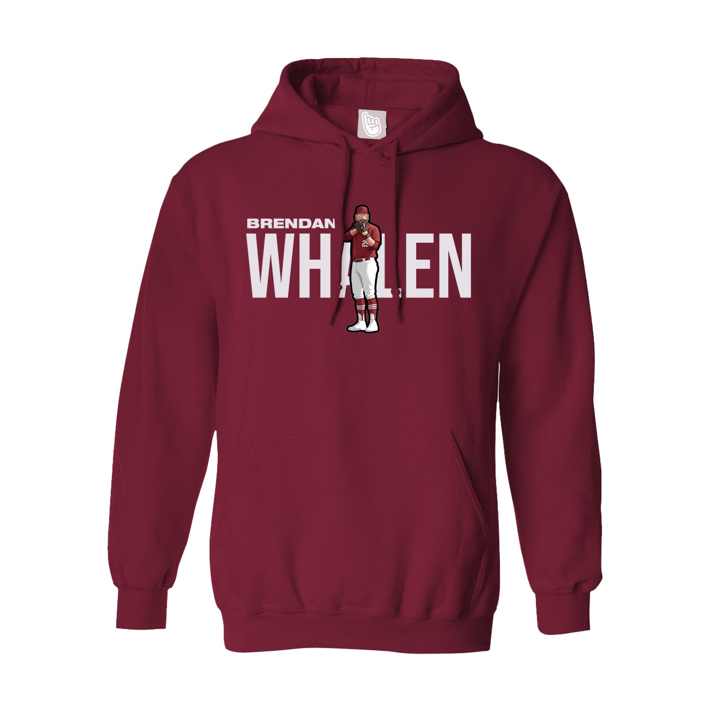 Hoodie — Player Name in Cardinal
