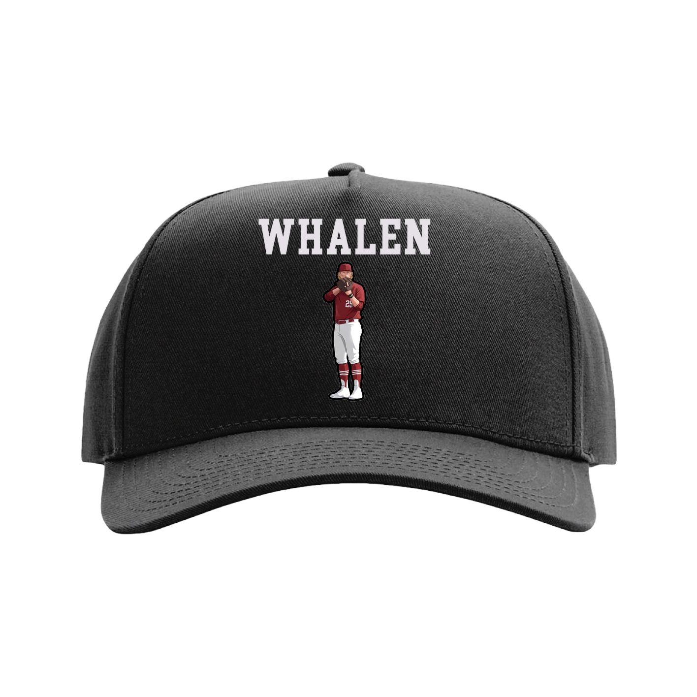 Full Fabric Five-Panel Champ Cap — Shirsey in Black