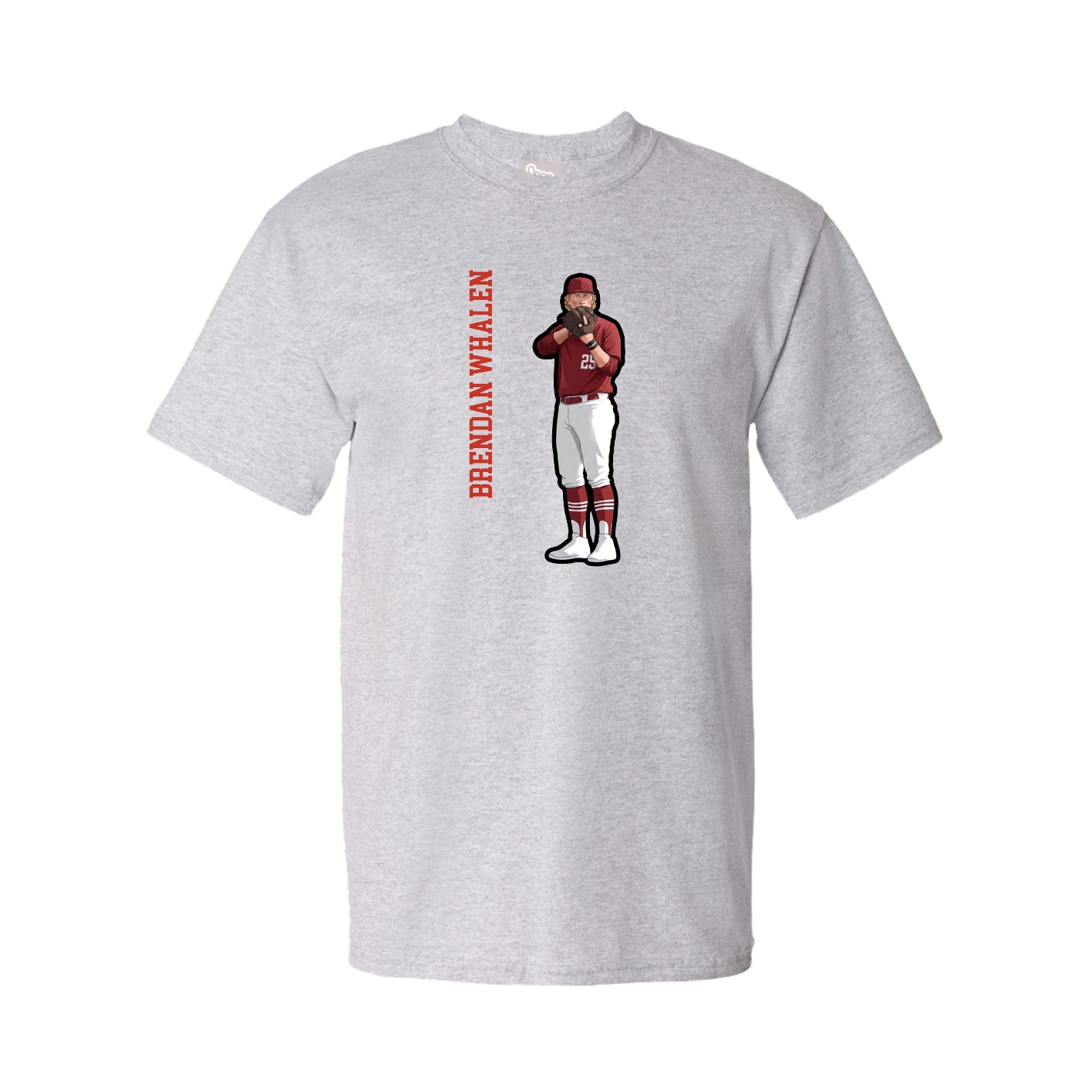 Tee — Name Vertical in Grey
