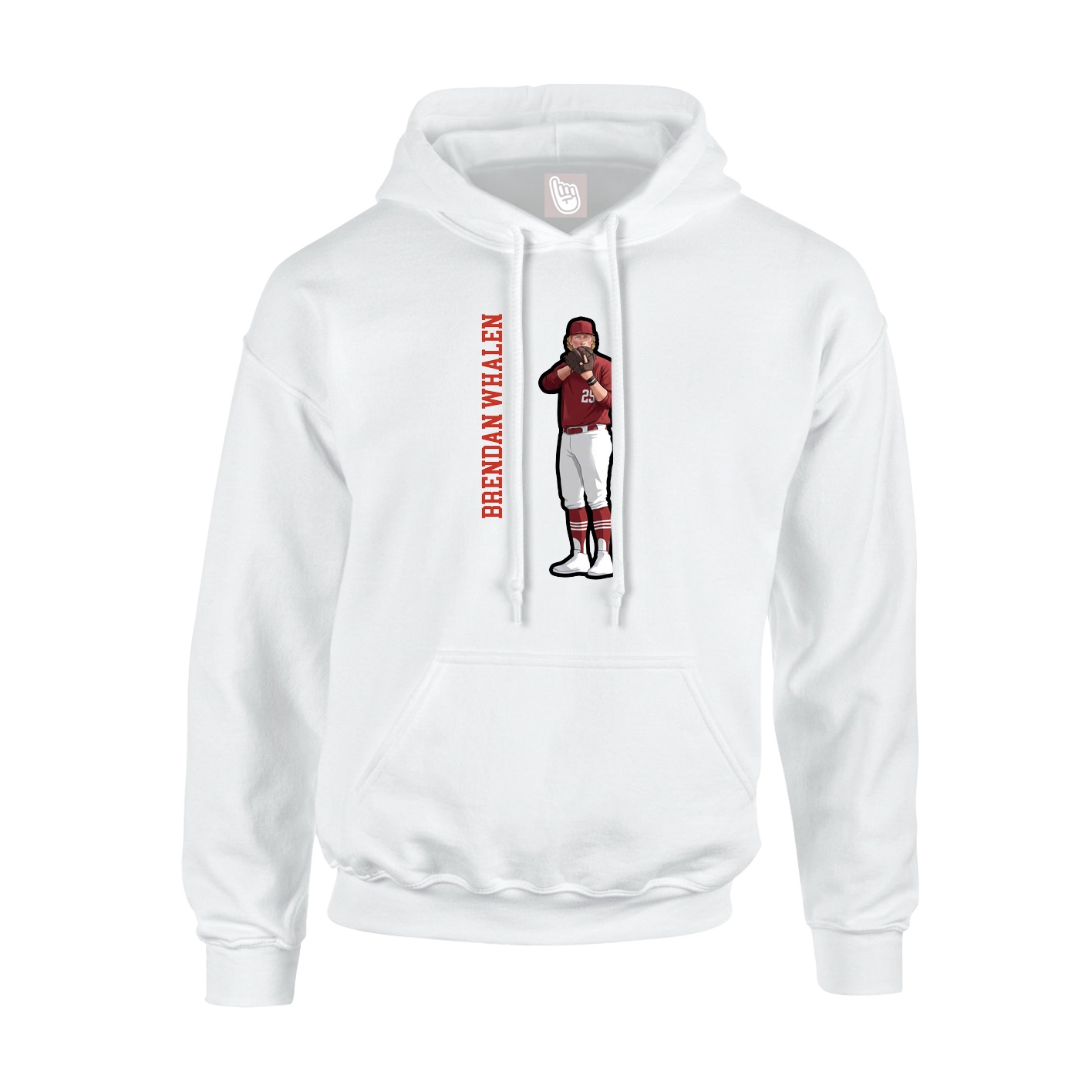 Youth Hoodie — Name Vertical in White