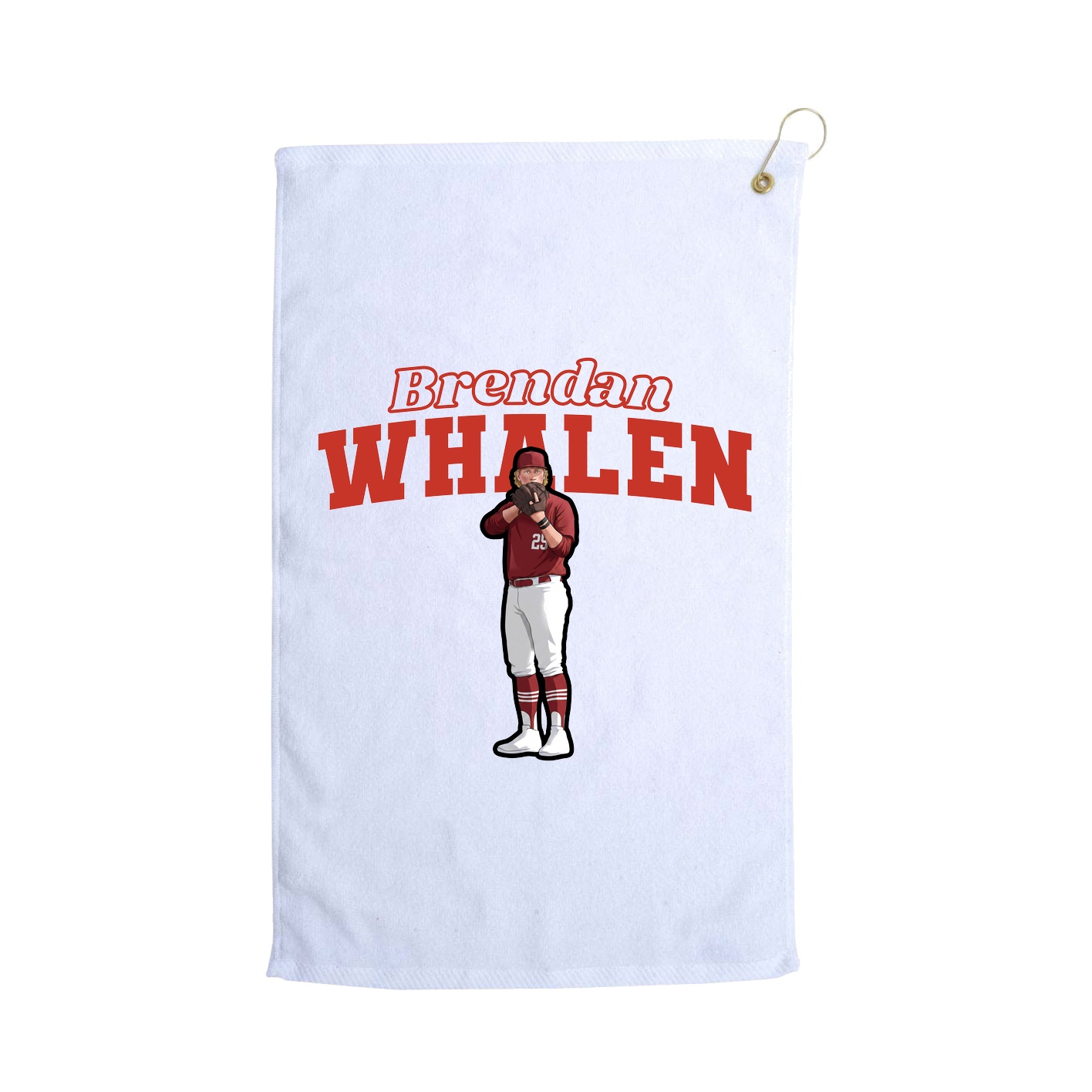 Golf Towel — Name Arch in White
