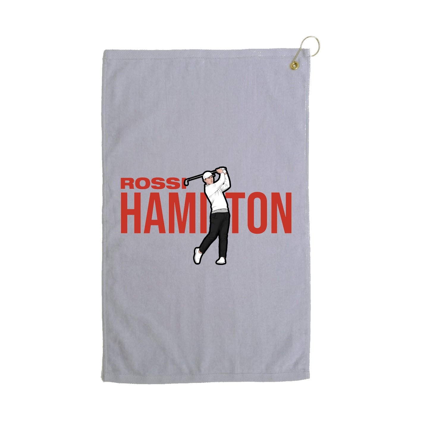 Golf Towel — Player Name in Grey