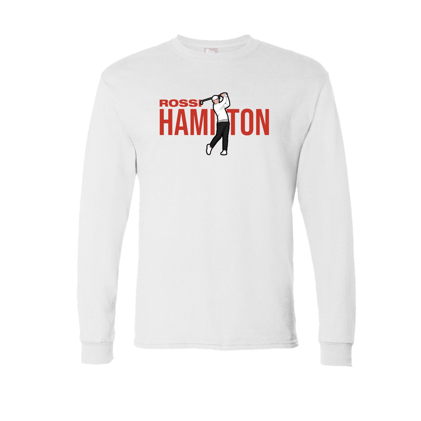 Long Sleeve Tee — Player Name in White