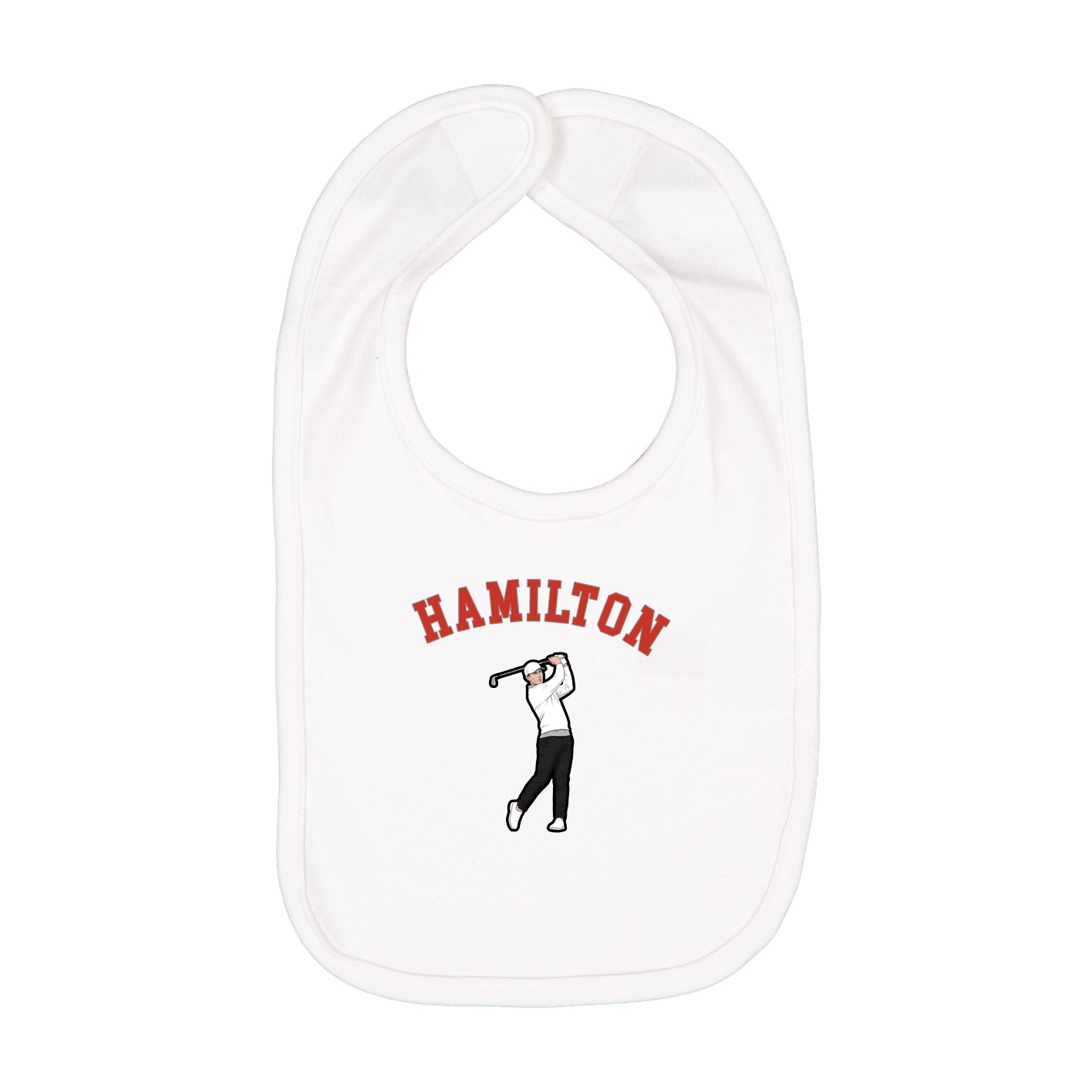 Infant Bib — Shirsey Arch in White