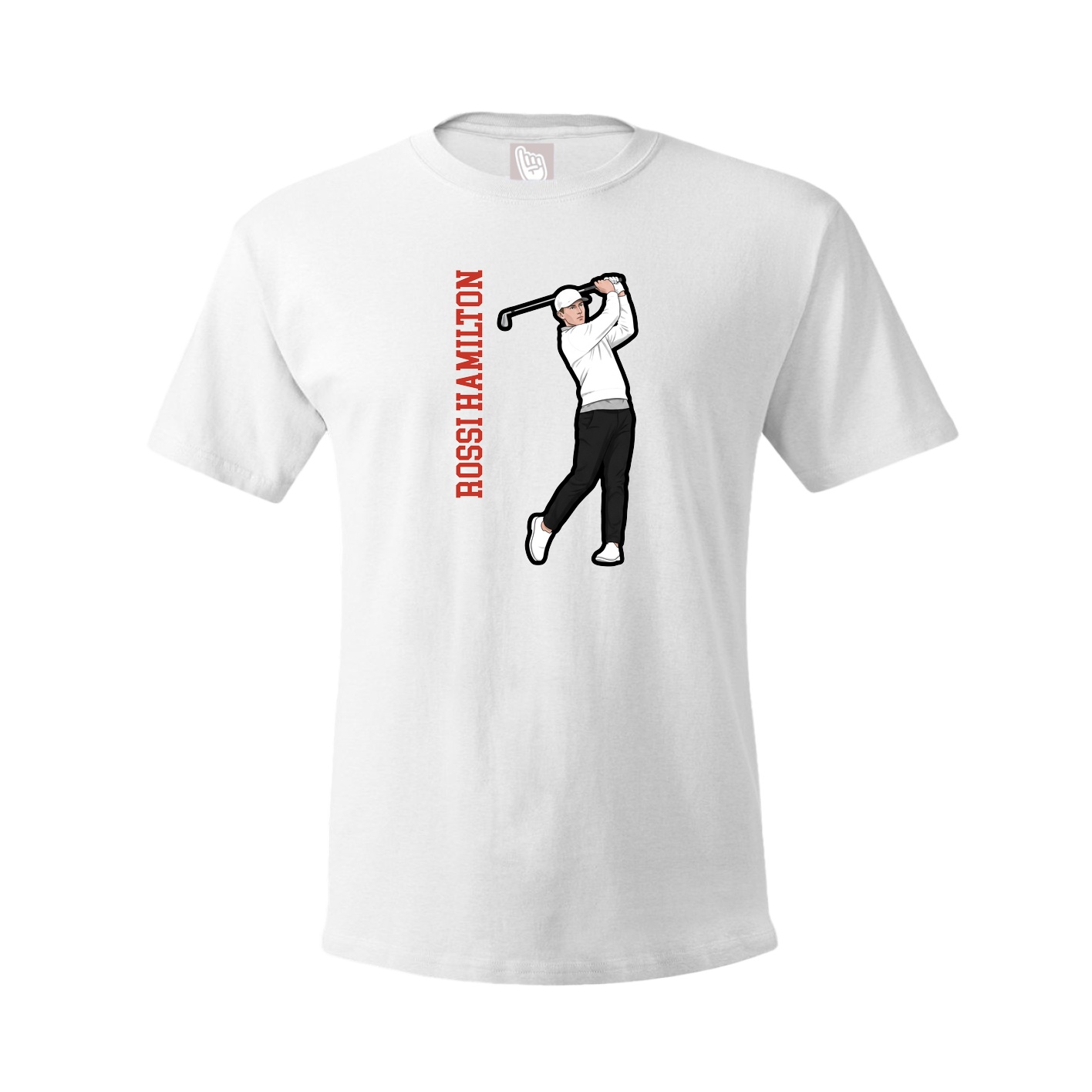 Youth Tee — Name Vertical in White