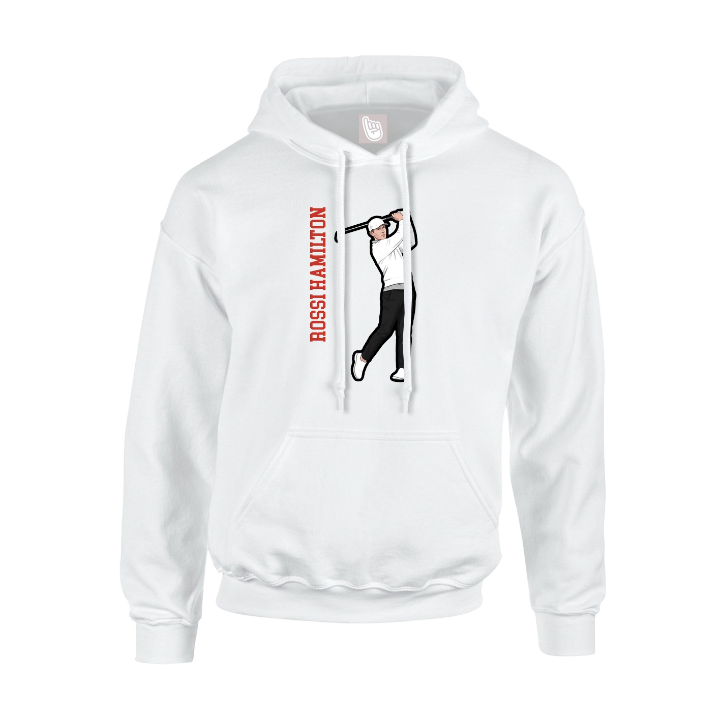 Youth Hoodie — Name Vertical in White